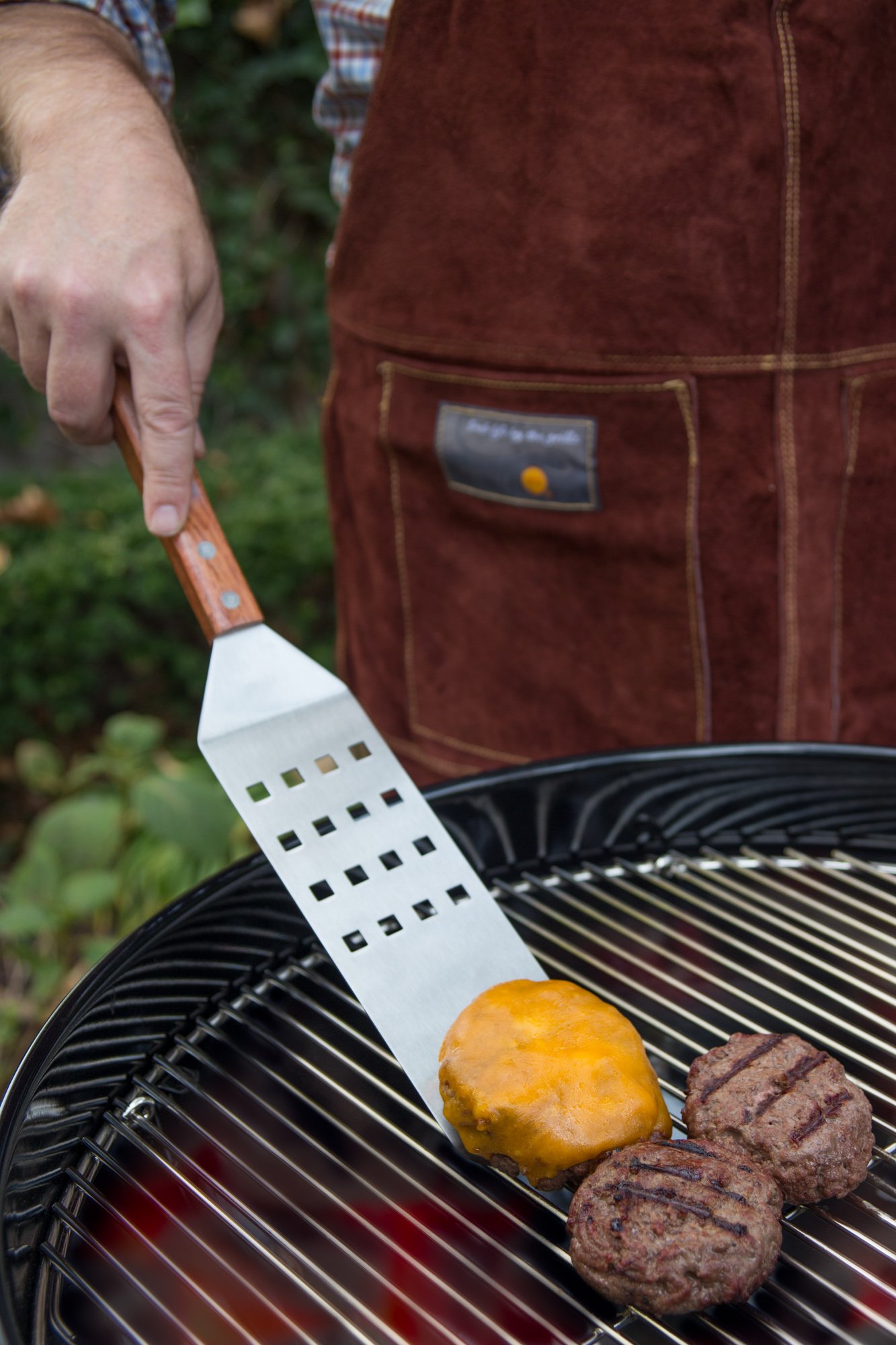 Premium Outset Rosewood Collection Flex Griddle Spatula - Non-Stick Turner for Pancakes, Burgers & Eggs - Perfect for BBQ, Camping & Home Cooking