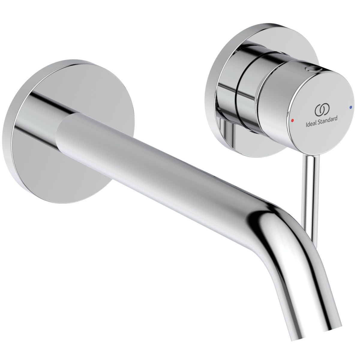 Ideal Standard Ceraline Single Lever Wall Mounted Basin Mixer Tap - Chrome Finish for Bathroom Sink, Modern Faucet for Home & Commercial Use