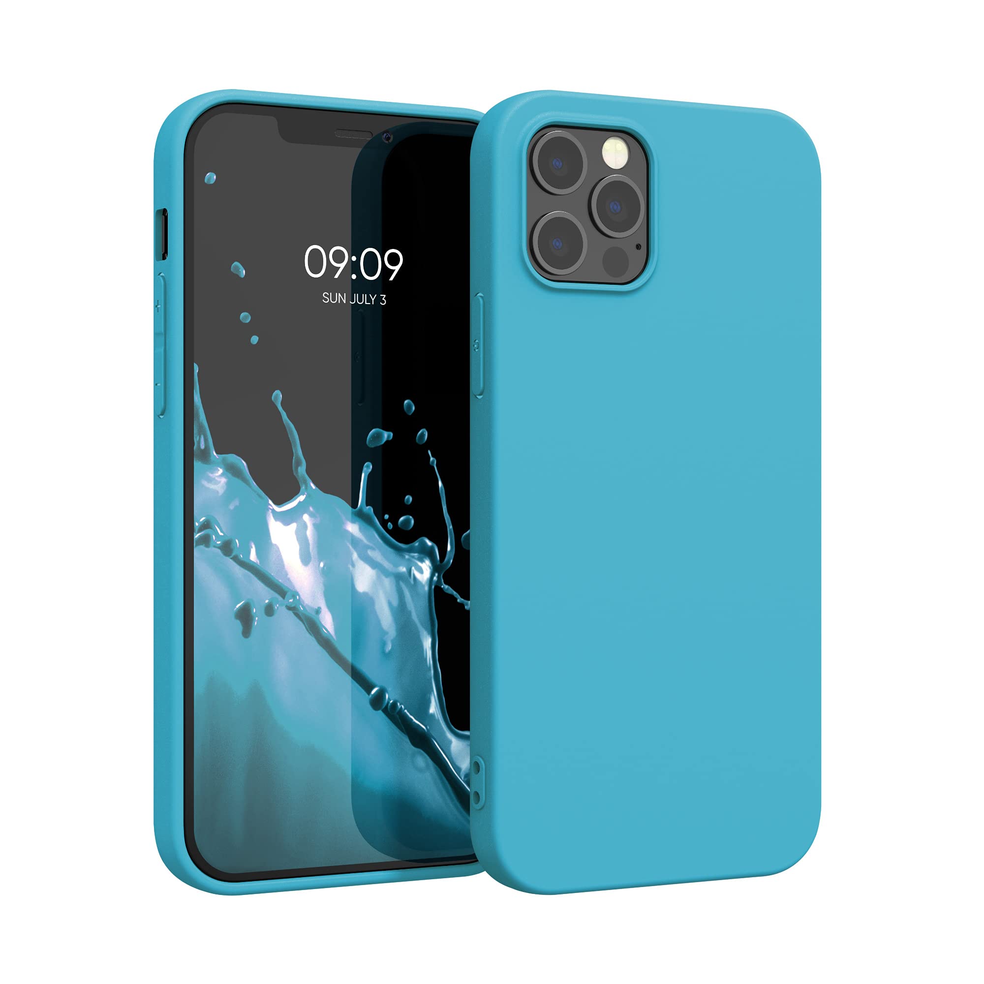 kwmobile Flexible TPU Case for Apple iPhone 12 Pro Max - Slim Protective Phone Cover with Smooth Finish - Cool Glacier Design - Perfect for Everyday Use, Work & Outdoor Activities