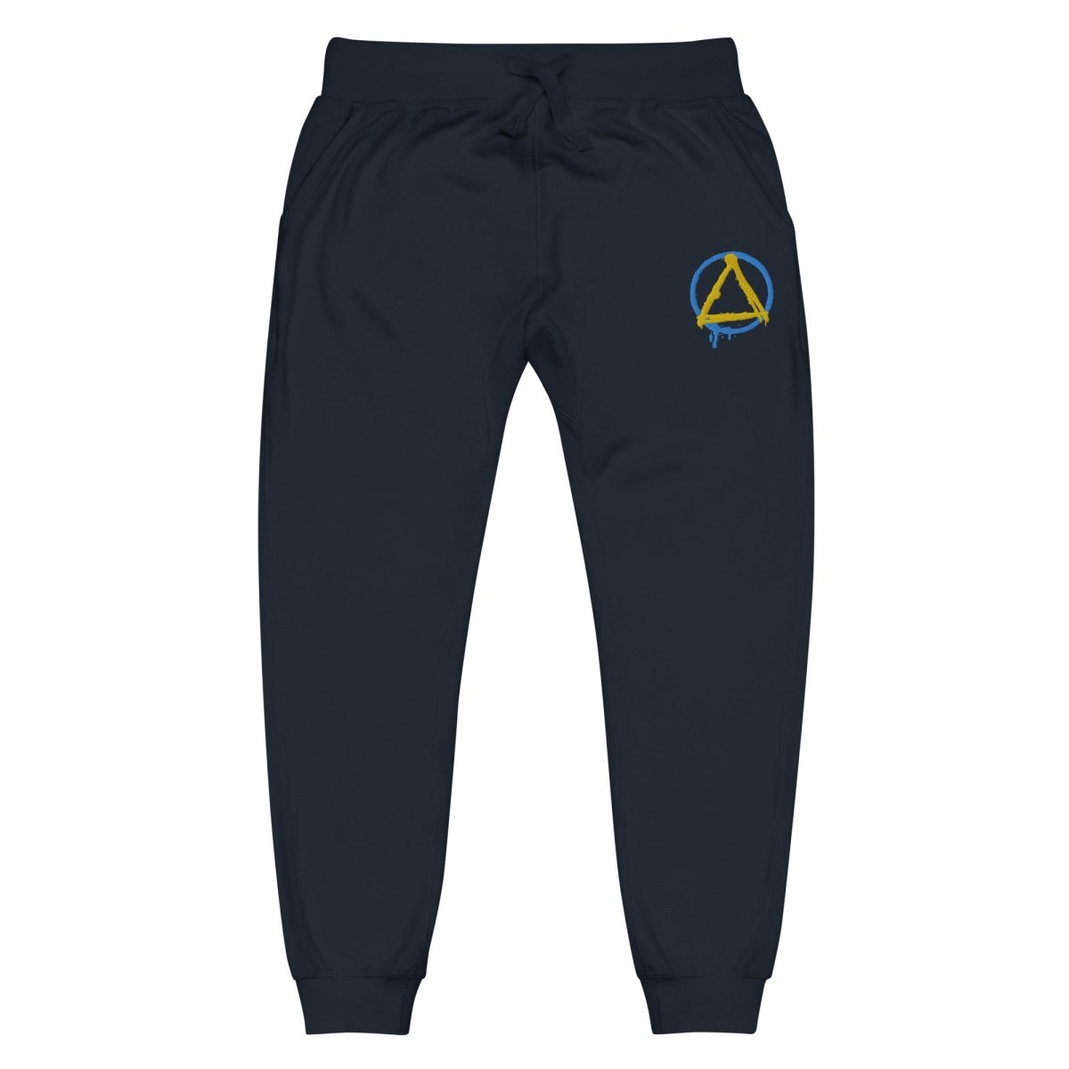 Unisex Fleece Sweatpants with Graffiti Sobriety Symbol - Comfortable Lounge Pants for Yoga, Gym & Casual Wear