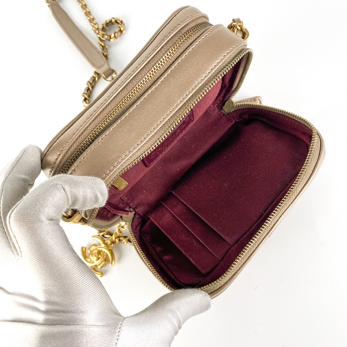 Chanel Calfskin Crossbody Bag in Nude - Luxury Leather Shoulder Purse for Women, Perfect for Date Night & Evening Events