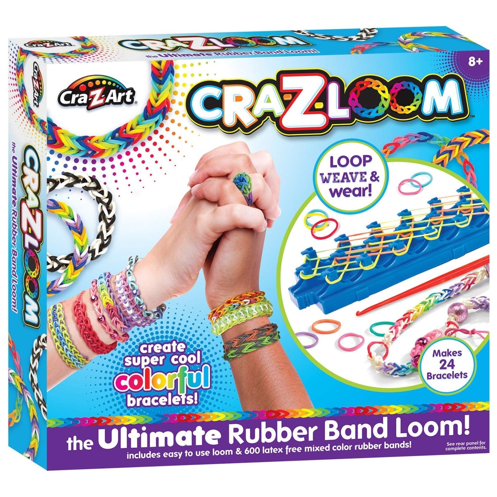 Cra-Z-Art Cra-Z-Loom Rubber Band Bracelet Maker Kit - DIY Jewelry Making Set for Kids & Teens - Create Colorful Friendship Bracelets, Necklaces & Accessories - Perfect for Birthday Gifts, Party Favors & Creative Play