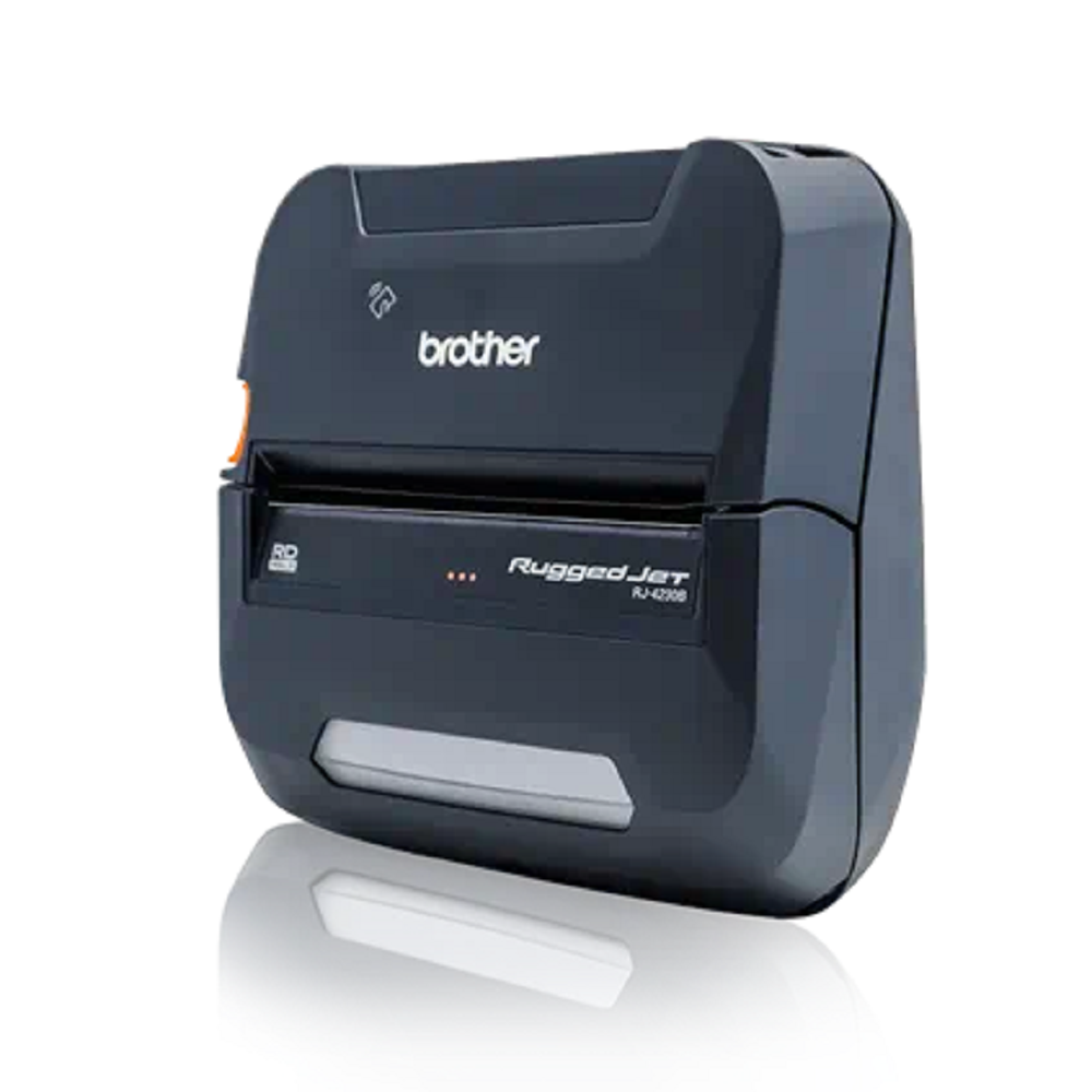 Brother Rugged Jet RJ4230B Mobile 4-in-1 Direct Thermal Receipt Printer - USB, Bluetooth, NFC, MFI Certified for iOS - Perfect for Retail Stores, Food Trucks & Mobile Businesses