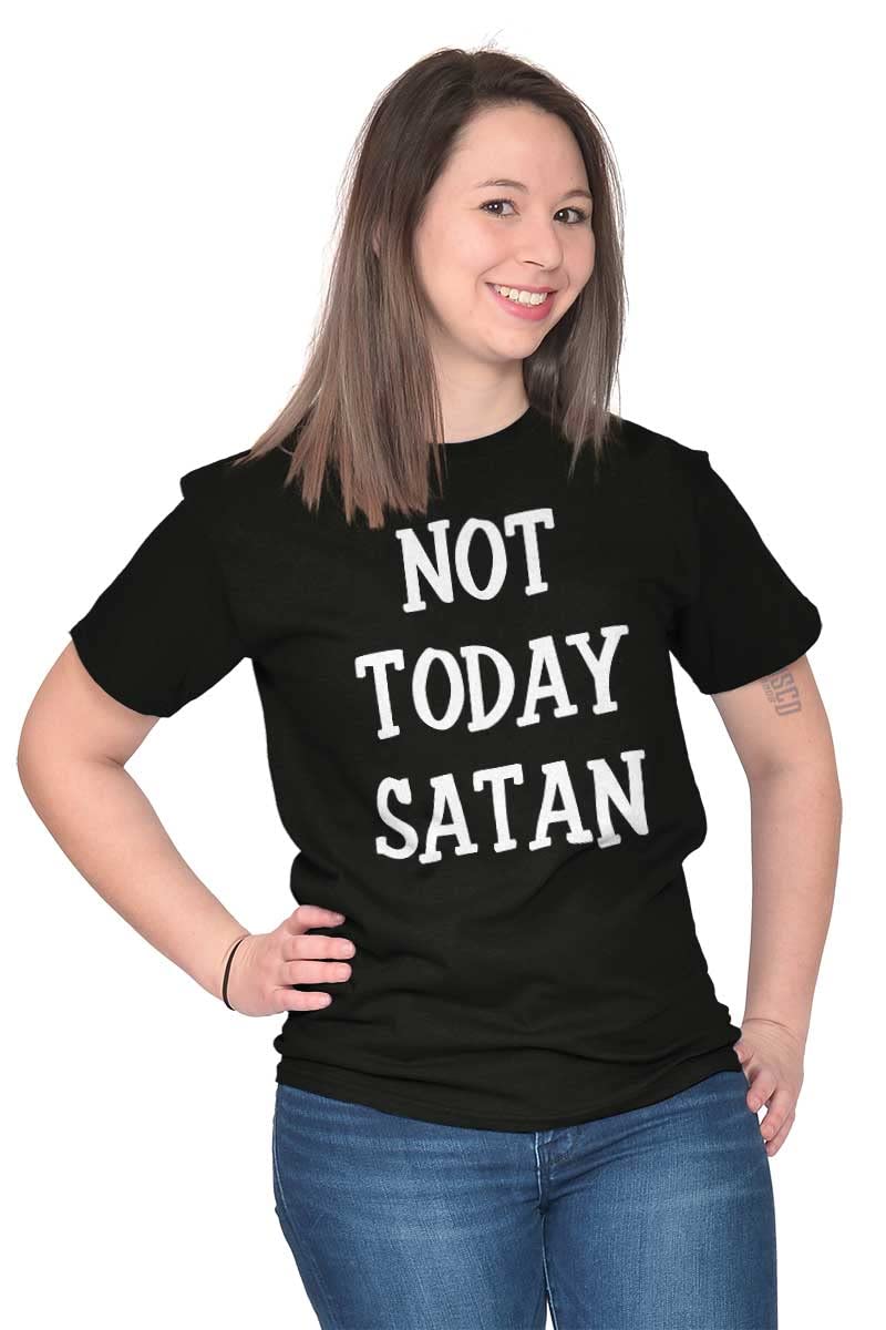 Funny Christian Graphic T-Shirt 'Not Today Satan' - Unisex Tee for Men & Women - Perfect for Church, Bible Study & Christian Events