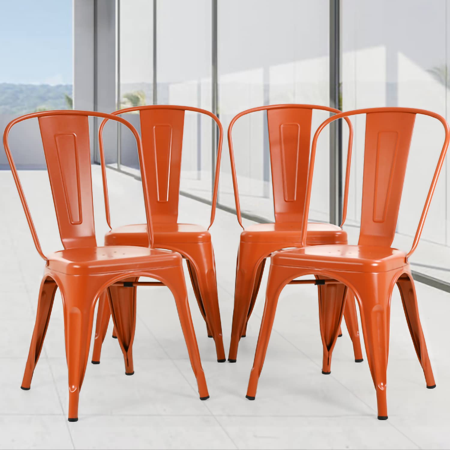 4 Pack Metal Dining Chairs - 18