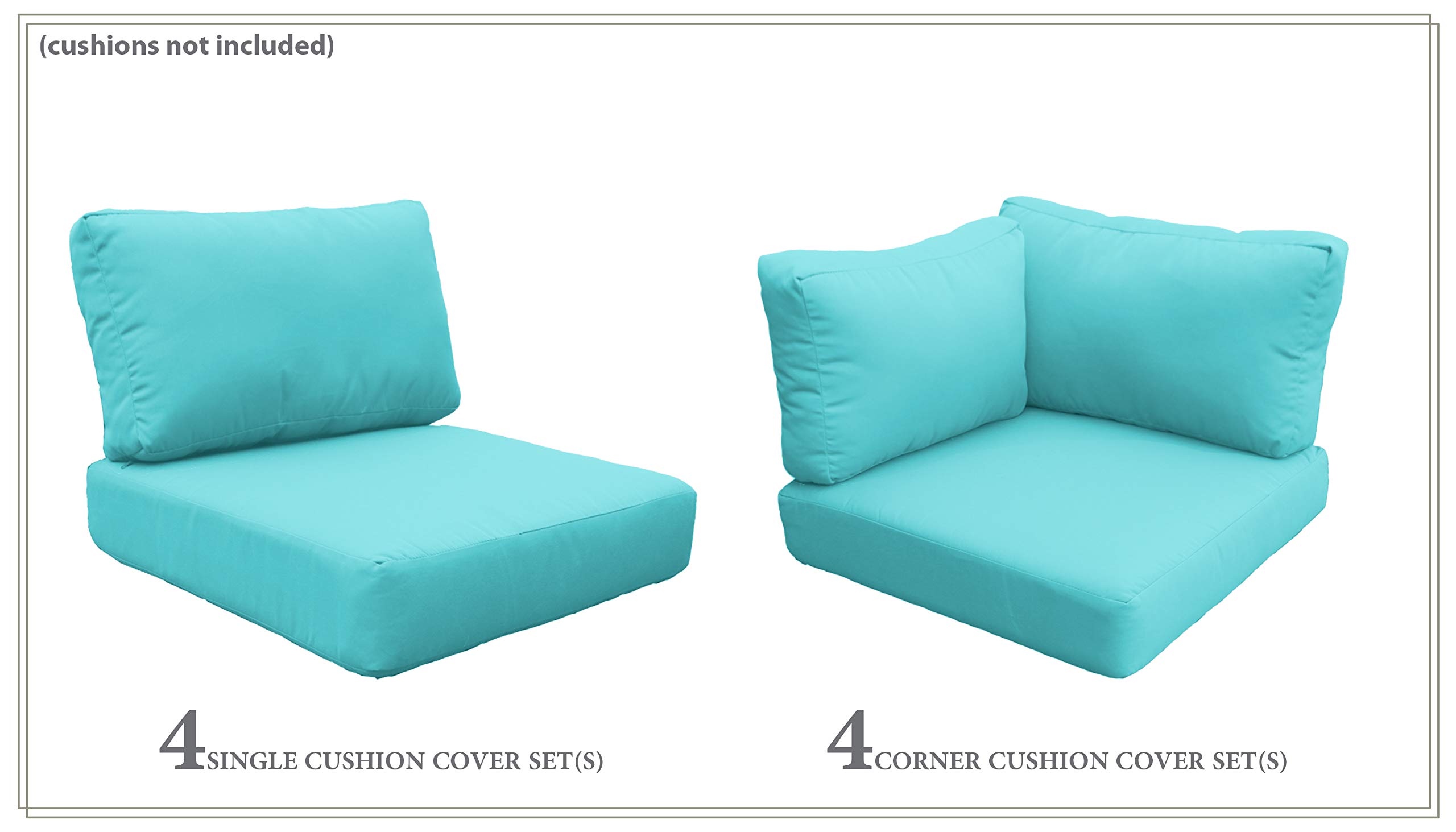 TK Classics Aruba Pattern Outdoor Furniture Cover Set for MIAMI-09a Chair - Waterproof, UV Resistant Patio Cushion Cover (Cushions Not Included) - Perfect for Poolside, Deck, Garden & Backyard Use