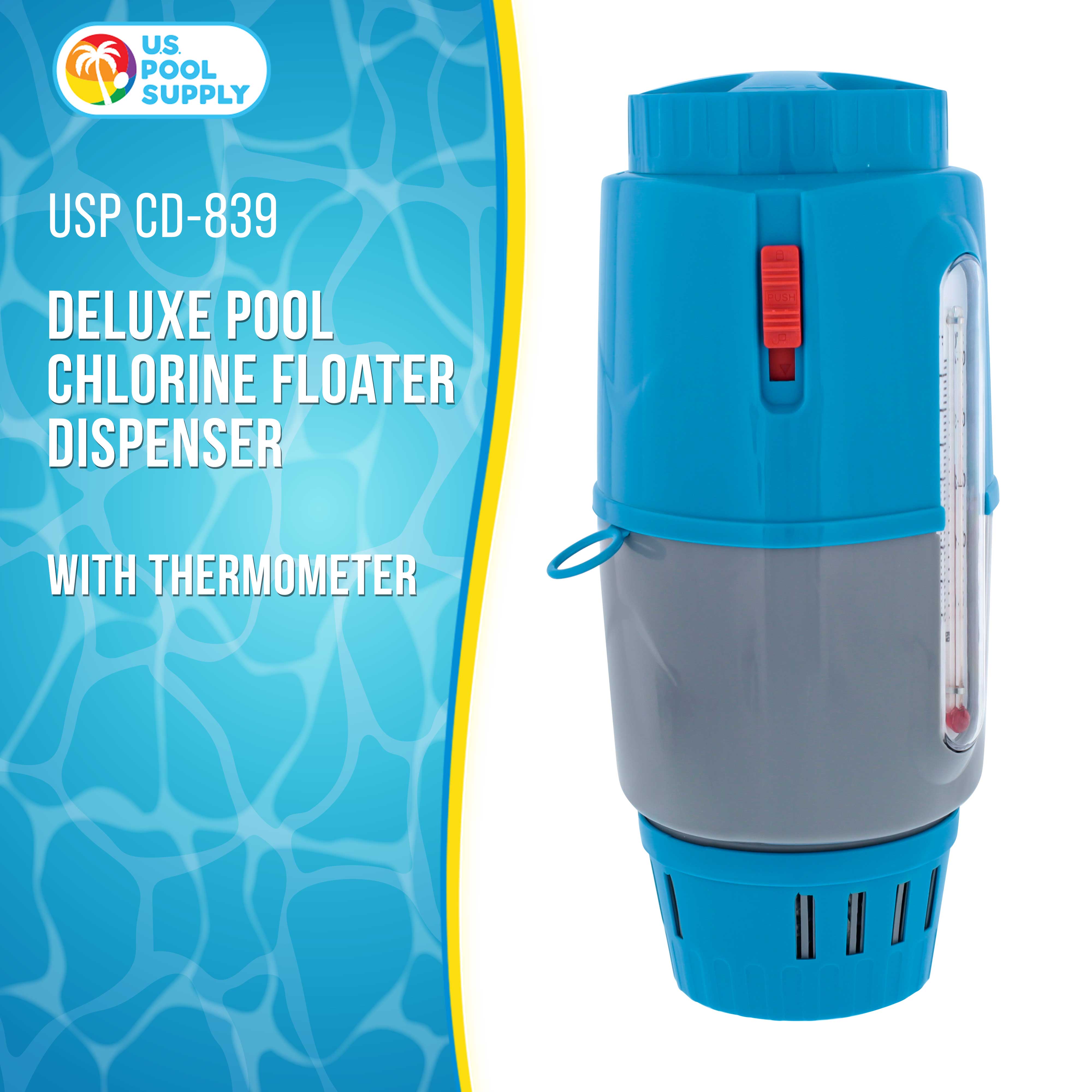 Deluxe Pool Chlorine Floater Dispenser for Inground & Above Ground Pools - 3 Tablet Floating Chemical Dispenser (4