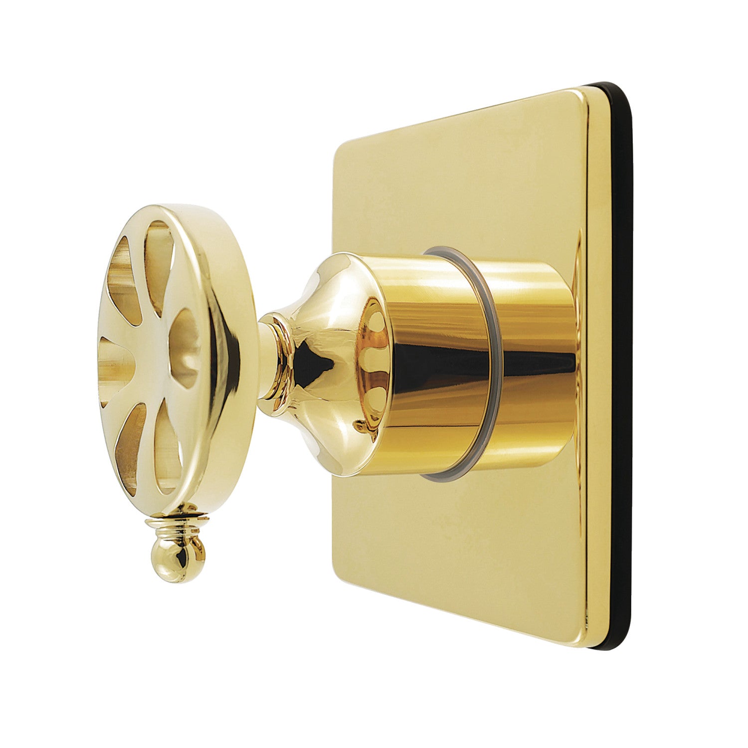 Belknap KS4042RX Single Handle 6-Way Diverter Valve with Square Trim Kit in Polished Brass - Perfect for Shower Systems, Bathtubs, and Bathroom Fixtures