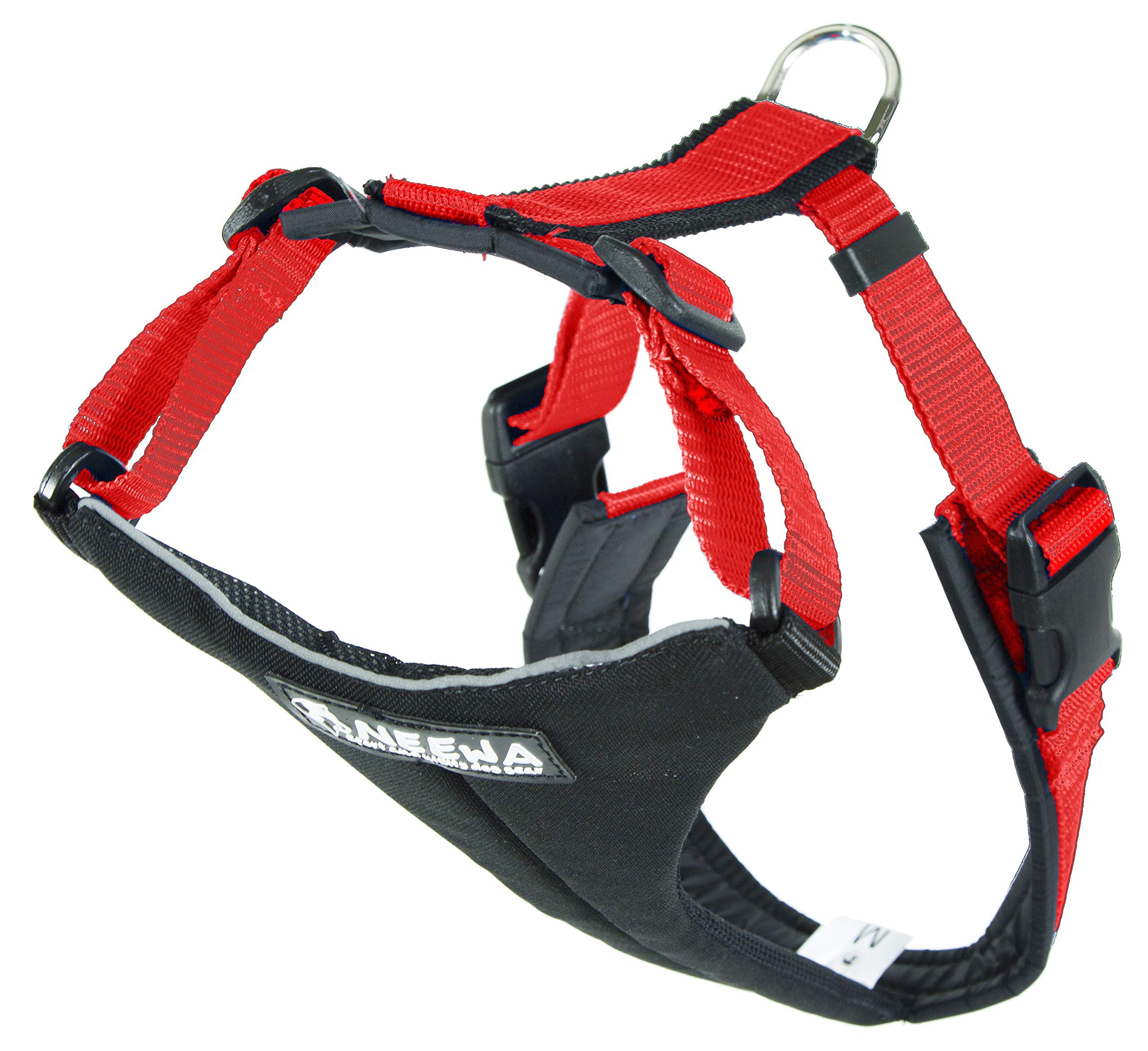 Neewa Reflective Dog Harness for Running, Hiking & Mushing - Small Size, Red - Durable & Adjustable for Pitbulls, Huskies & Active Dogs - Perfect for Outdoor Adventures & Night Walks