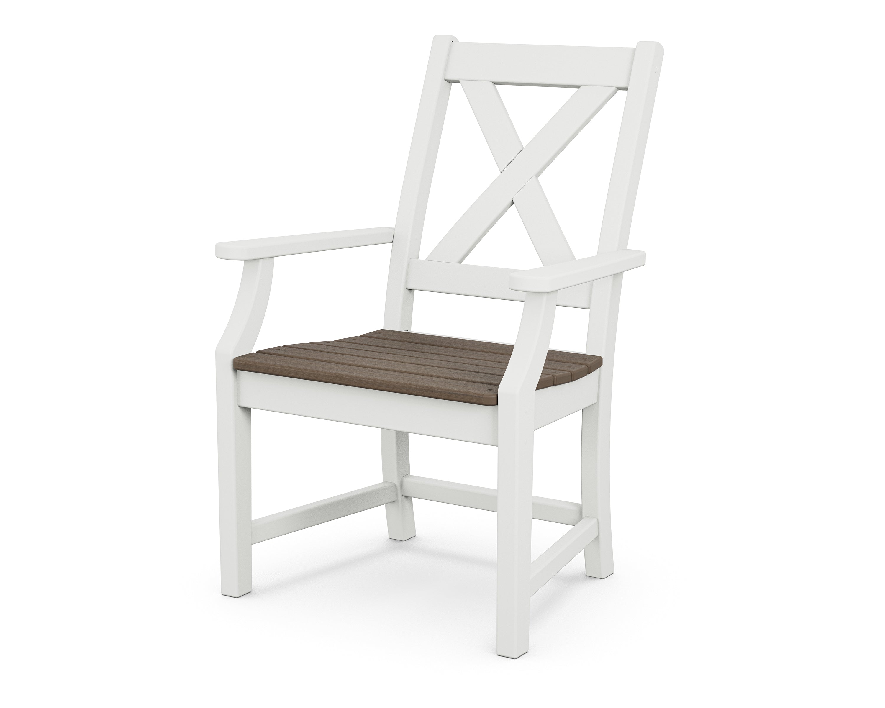 POLYWOOD Braxton Outdoor Dining Arm Chair - Weather-Resistant, Durable & Comfortable - Perfect for Patio, Deck, and Garden Use