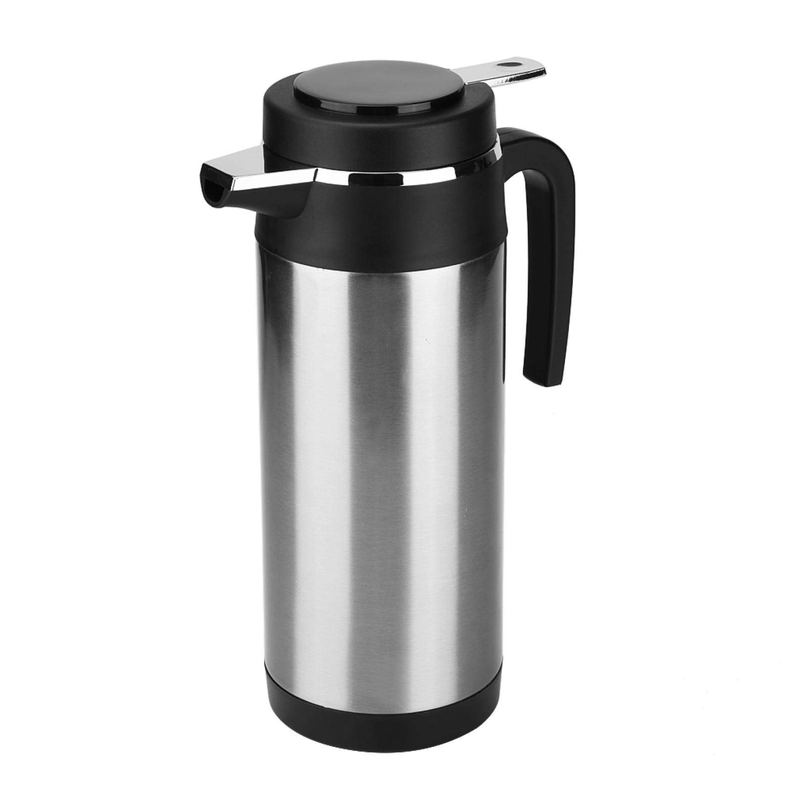 24V Electric Car Kettle - Safe Non-Toxic Auto Heating Thermos for Travel, Office & Road Trips - Burn Prevention & Temperature Control - Perfect for Truckers & Maintenance Workers