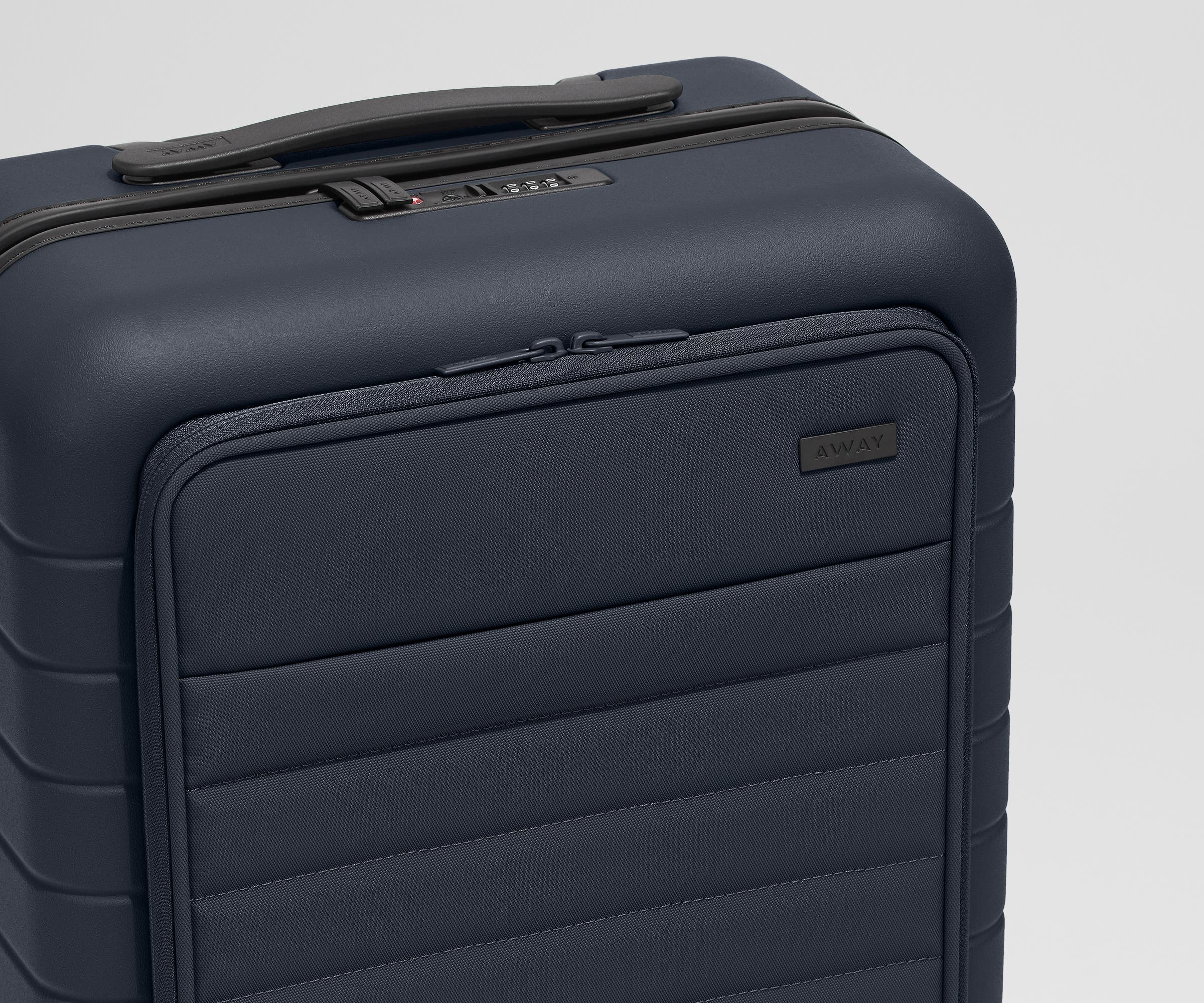 Premium Navy Blue Executive Carry-On Luggage - Lightweight & Durable Business Travel Suitcase for Airplane Cabin Use
