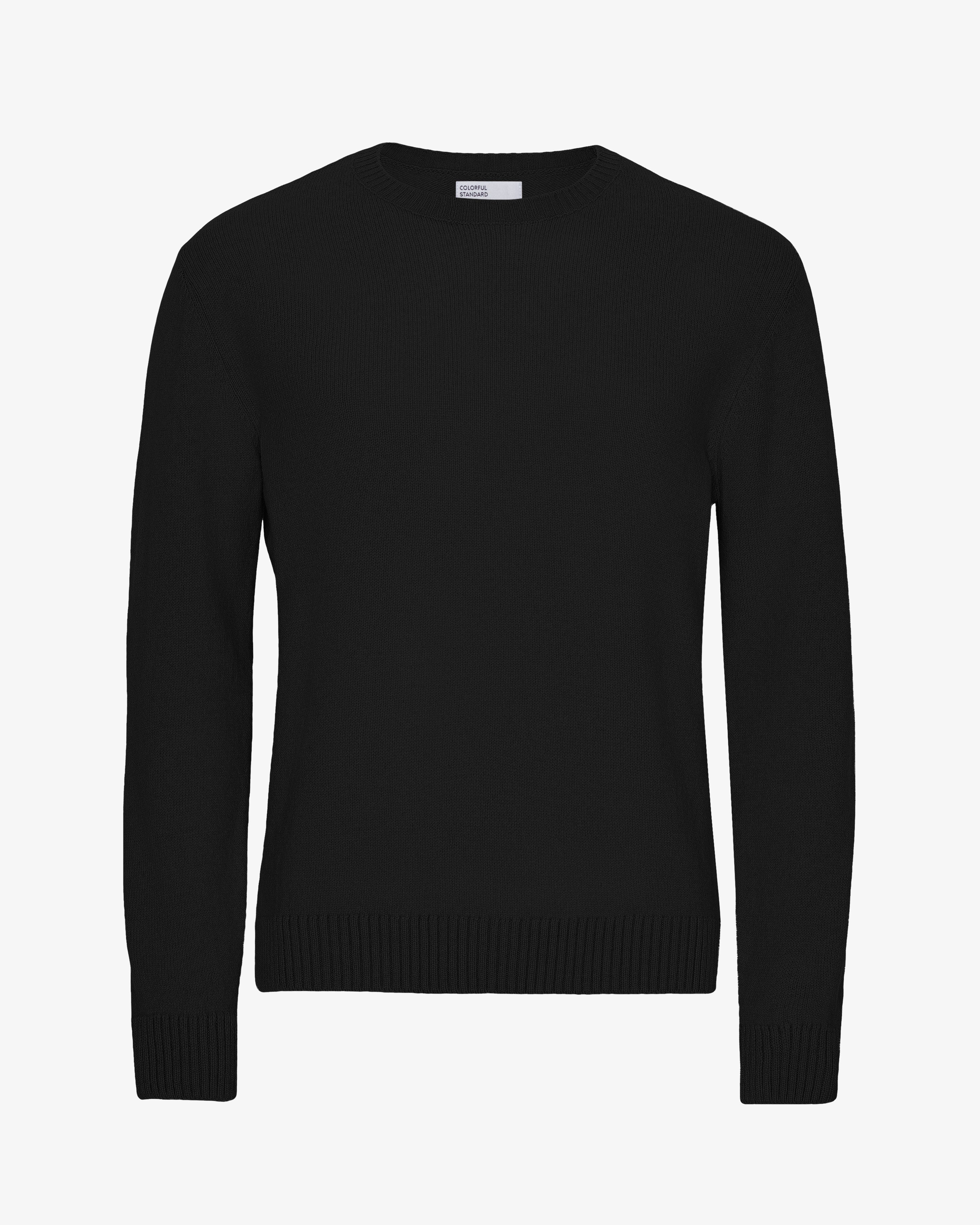 Classic Merino Wool Crew Neck Sweater for Men & Women | Soft & Warm Winter Pullover | Deep Black | Perfect for Casual Wear, Office & Outdoor Activities