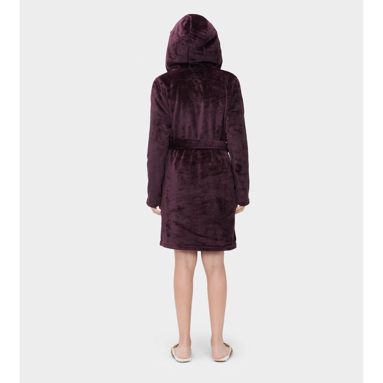 UGG Women's Miranda Fleece Robe in Port - Soft Plush Fleece Bathrobe for Women, Cozy Loungewear for Relaxing at Home, Spa Days & Winter Comfort