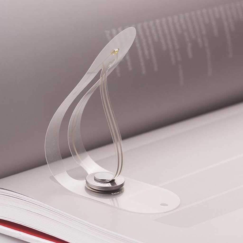LED Desk Lamp for Office & Reading - Portable Night Light with 4000K Eye-Care, 72H Battery Life - Thin Transparent Bookmark Design - Perfect for Bookworms, Kids Bedside, Study Table & Late-Night Reading