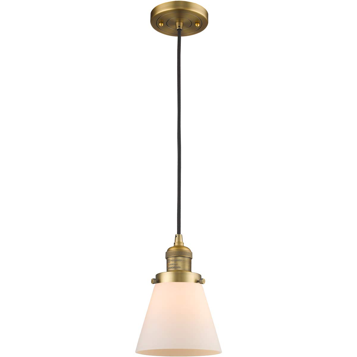 Vintage Dimmable LED Mini Pendant Light - Brushed Brass Finish, 1-Light Fixture for Kitchen Island, Dining Room & Bar Counter Lighting | Energy Efficient Modern Hanging Lamp