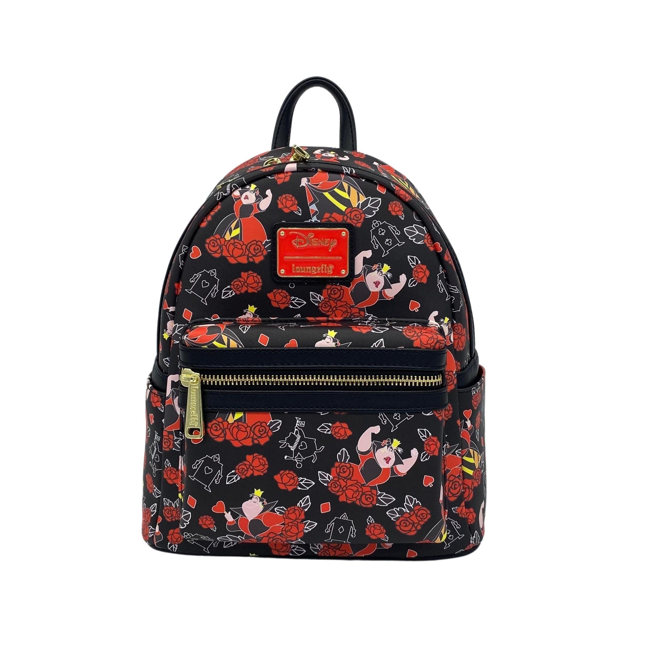 Exclusive Loungefly Alice in Wonderland Queen of Hearts Crossbody Bag with Adjustable Double Straps - Perfect for Disney Fans, Cosplay & Everyday Use