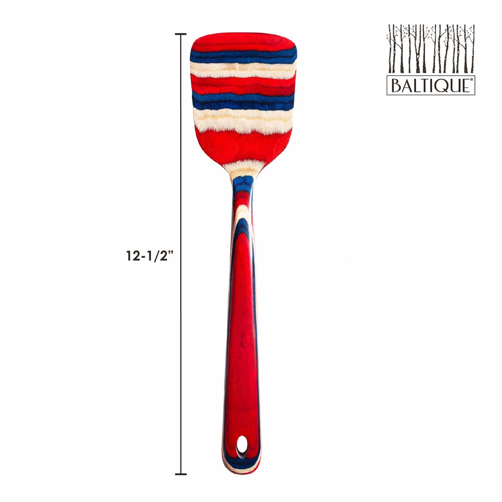 Baltique® Old Glory Collection Spatula - 12.5 Inch Non-Stick Cooking Turner - Perfect for Flipping Pancakes, Burgers & Eggs - Patriotic American Flag Design - Ideal for BBQ, Grilling & Kitchen Use