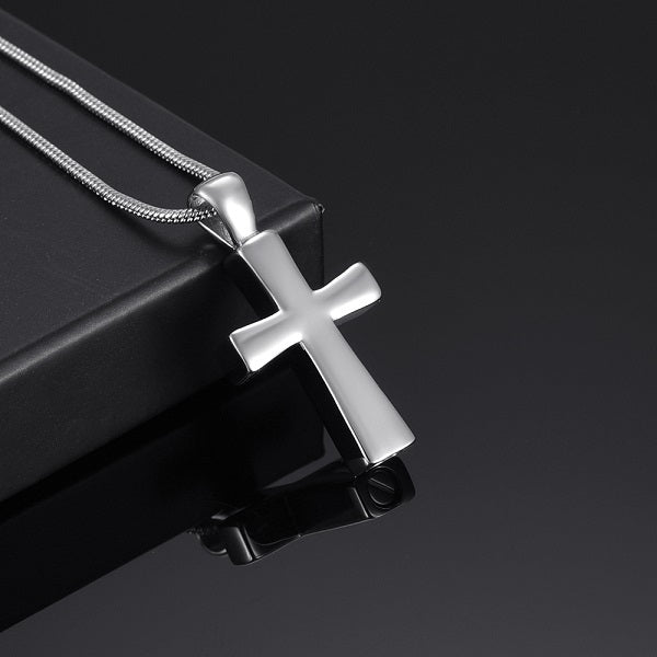 Sterling Silver Cross Pendant Necklace or Keychain - Religious Jewelry Gift for Women & Men - Perfect for Baptism, Confirmation & Everyday Wear