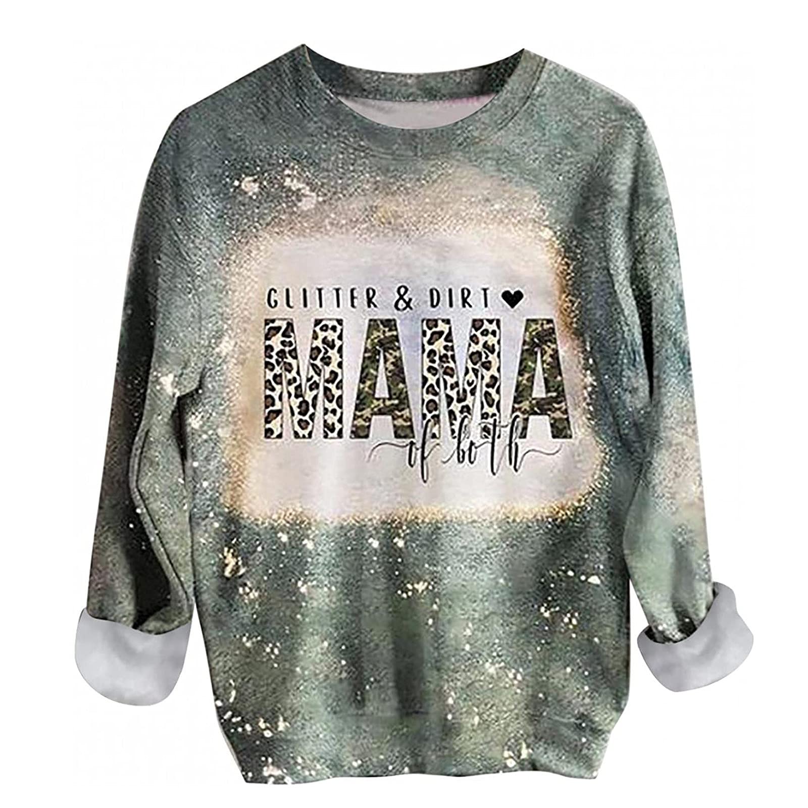 Vifucz Women's Long Sleeve Tie Dye Sweatshirt - Fall Winter Warm Yoga Top for Sports, Halloween & Holiday Outfits | Cozy Casual Wear for Workouts, Lounge & Seasonal Festivities