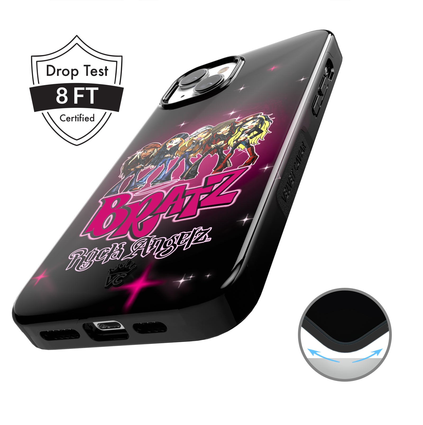 Bratz Rock Angelz Airbrush iPhone Case - Trendy Protective Cover for iPhone 13/14/15 - Perfect for Fans, Fashion Lovers & Collectors