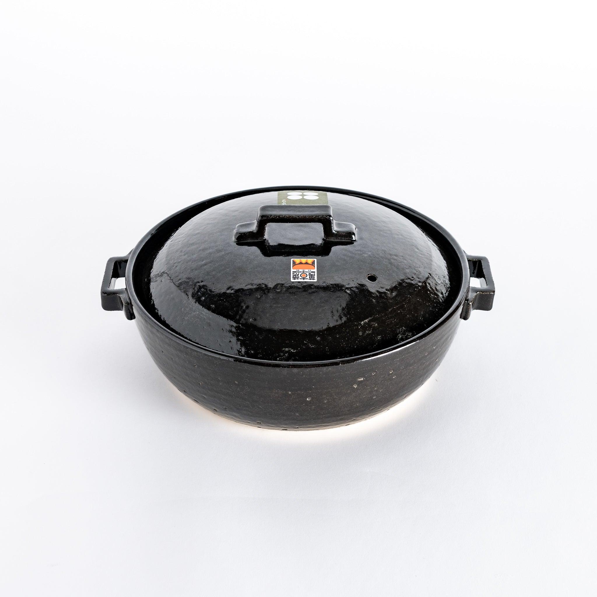 Harmony Style Japanese Donabe Clay Pot - Large Family Size Traditional Earthenware for Hot Pot, Stews & Soups | Perfect for Home Cooking, Dinner Parties & Asian Cuisine