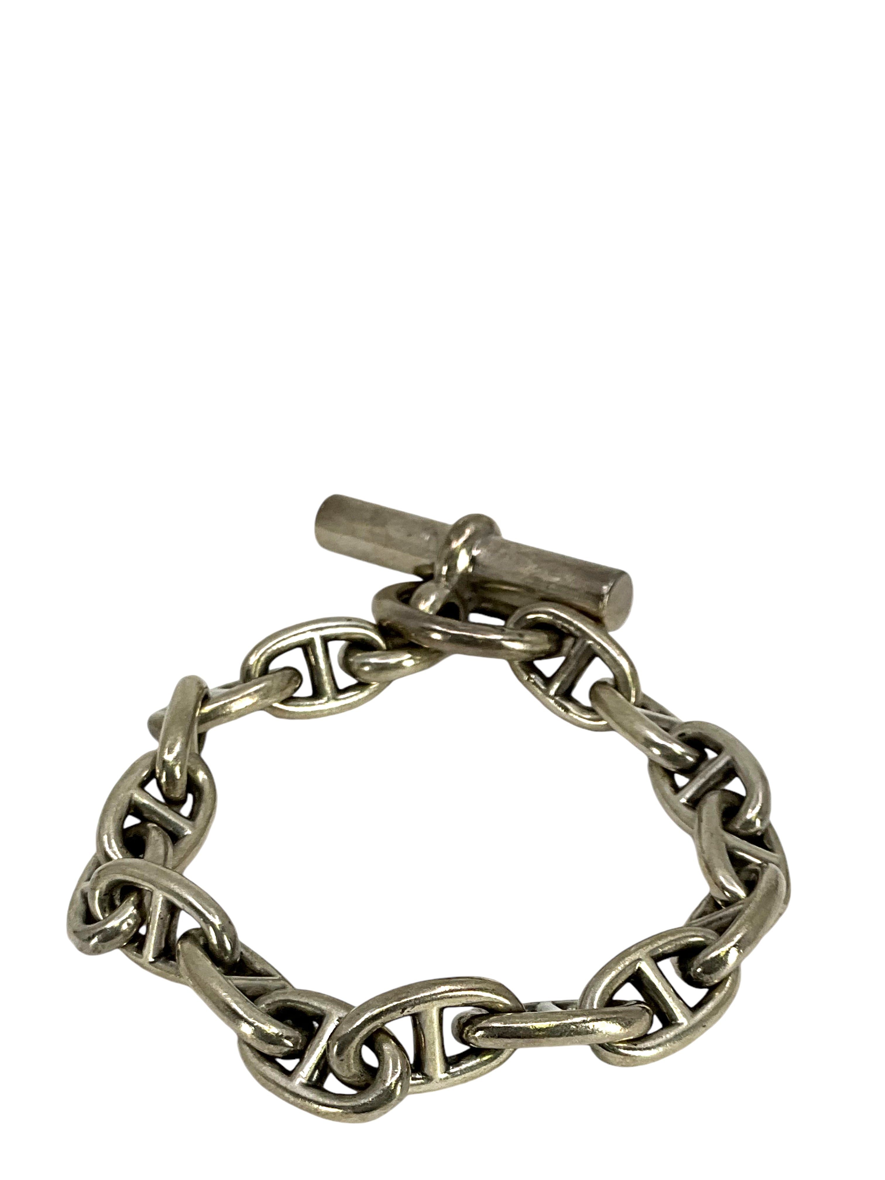 Hermes Silver Chaine D'Ancre Link Bracelet for Women - Luxury Anchor Chain Bracelet - 925 Sterling Silver Jewelry Gift for Her - Perfect for Parties, Weddings & Special Occasions