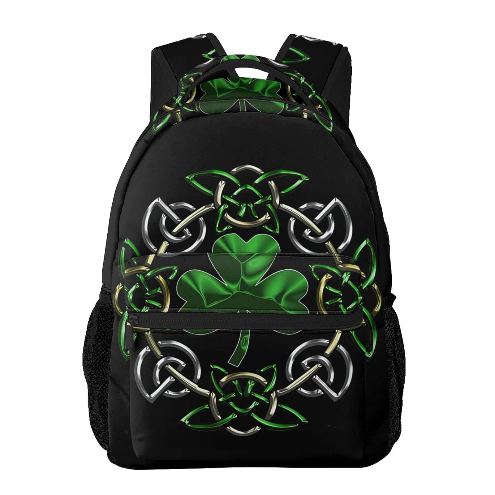 SHAMZBEST Irish Celtic Shamrock Women's Backpack - Multifunctional School Bag for Kids, Lunch Bag & Handbag - Perfect for School, Travel & Daily Use