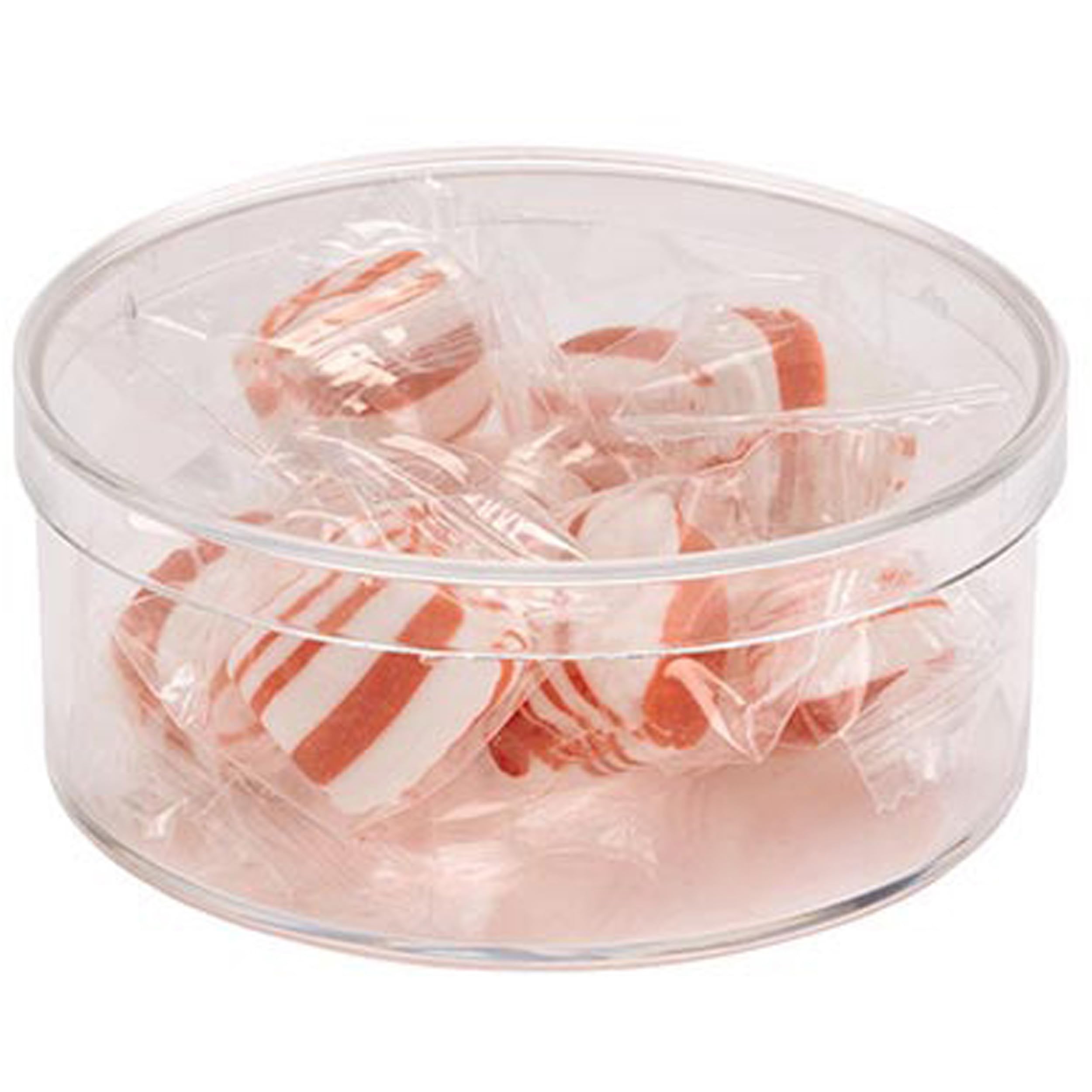 Pioneer Plastics 015C Clear Small Round Plastic Containers - 3.3125
