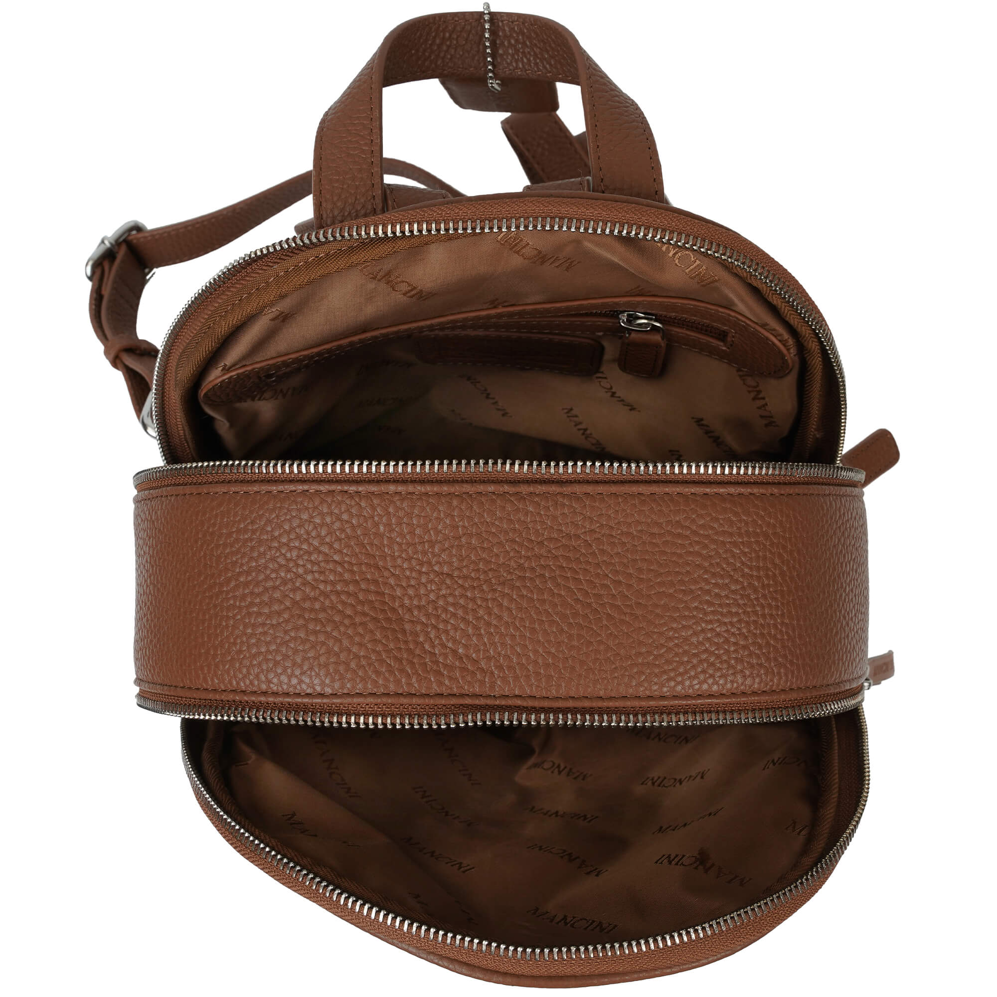 Mancini Pebbled Audrey Backpack for Women - Stylish Leather Laptop Backpack with USB Charging Port, Perfect for Work, Travel & College