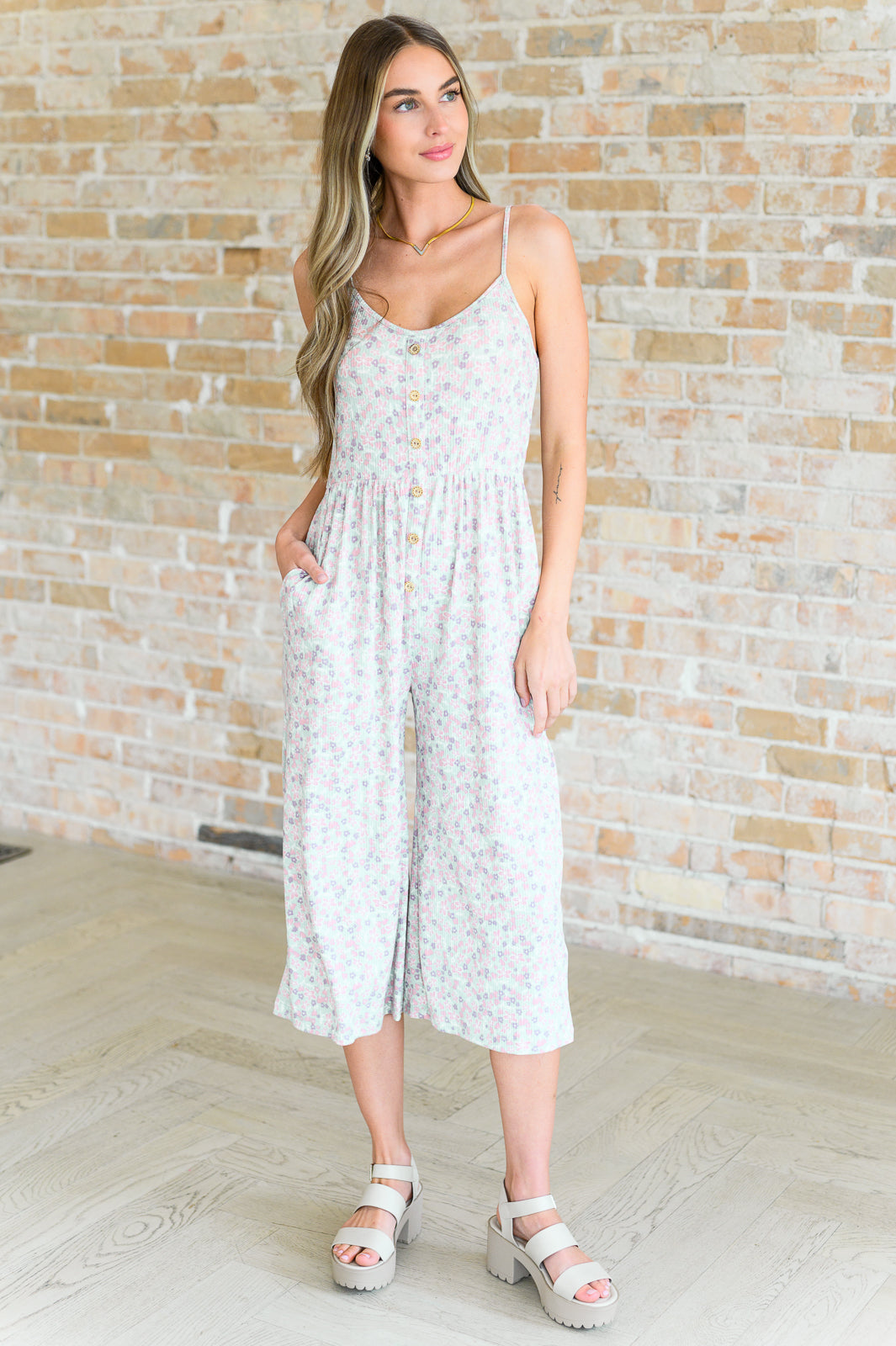 Lucky In Love Floral Jumpsuit for Women - Stylish One Piece Romper with Floral Print | Perfect for Summer Outfits, Beach Vacations & Date Nights