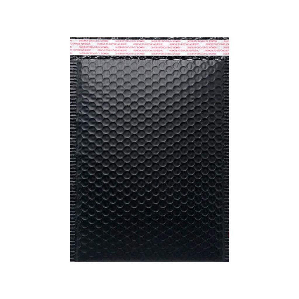 50Pcs Black Self-Sealing Bubble Mailers with Padded Lining - Waterproof & Durable Shipping Envelopes for Mailing, Storage & Under Bed Organizers - Perfect for Ecommerce, Home & Office Use