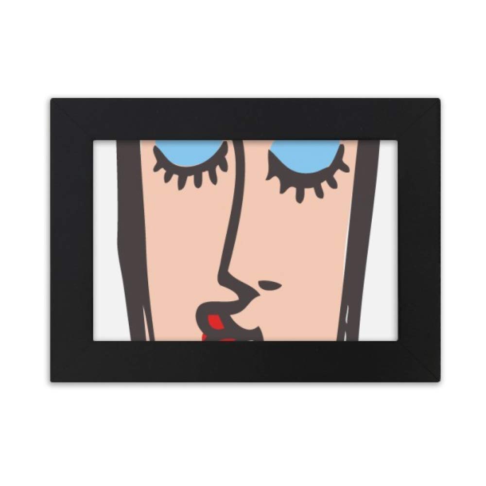 DIYthinker Abstract Face Sketch Emoticons Desktop Photo Frame - Modern Art Painting Picture Frame for Home Office Decor, Unique Gift Idea for Valentine's Day, Anniversary & Housewarming