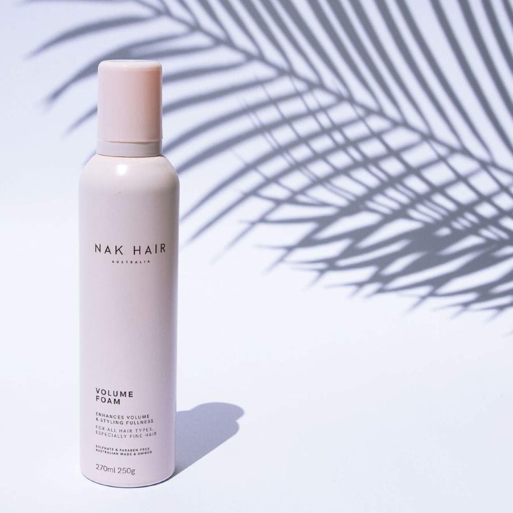 NAK Hair Volume Foam 250g - Volumizing Styling Mousse for Fine & Thin Hair - Adds Body & Texture - Long Lasting Hold - Perfect for Daily Styling & Special Occasions