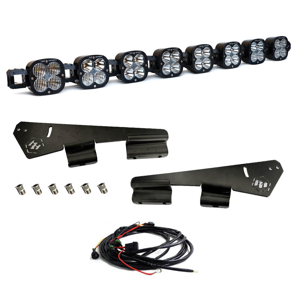 2005-2023 Toyota Tacoma Baja Designs 8 XL Linkable Roof Bar Kit - Heavy Duty Off-Road LED Light Bar Mounting System for Adventure & Overlanding