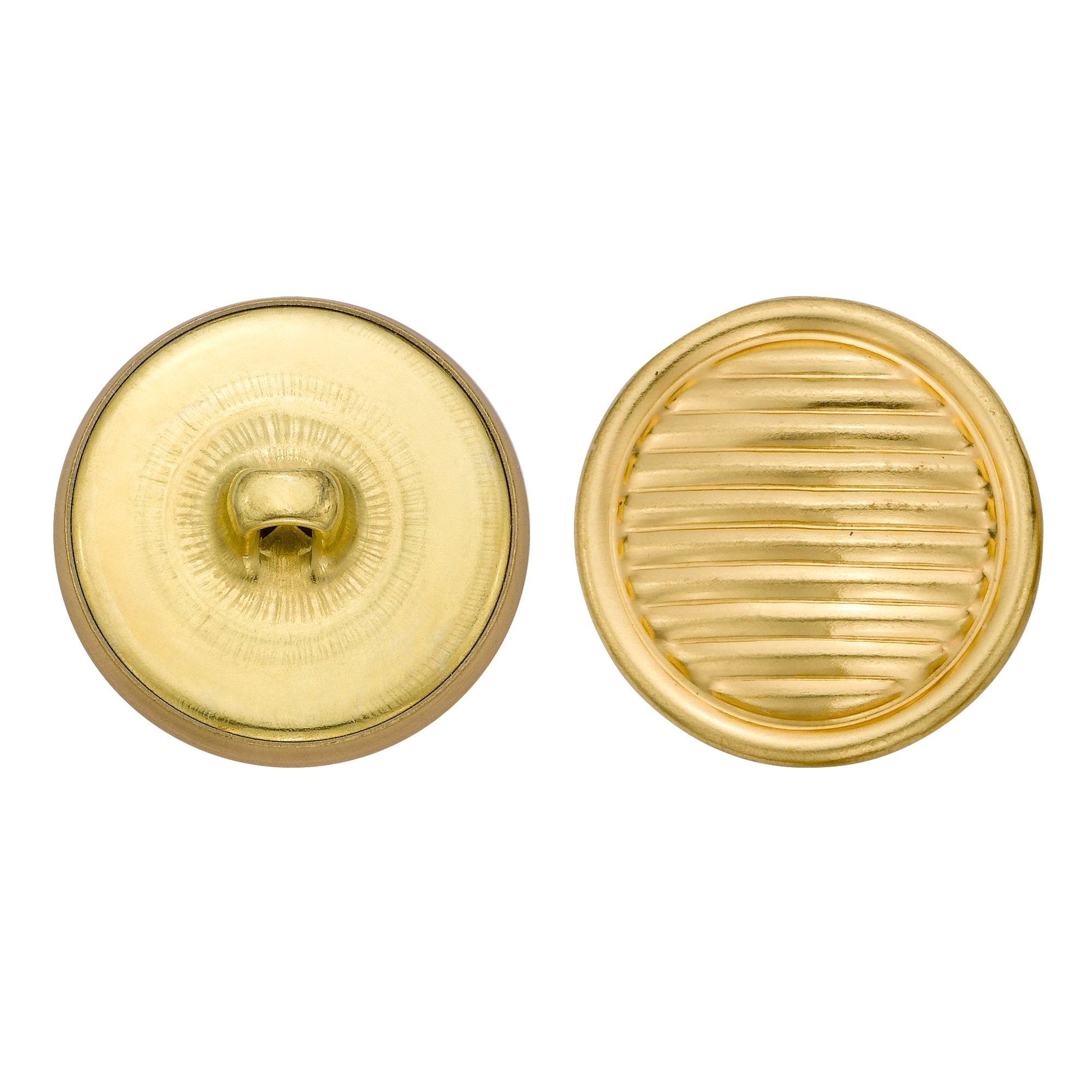 C&C 5275 Thick Lined Livery Metal Buttons - Size 36 Ligne (14mm) Gold - 36 Pack - Perfect for Uniforms, Costumes & DIY Craft Projects