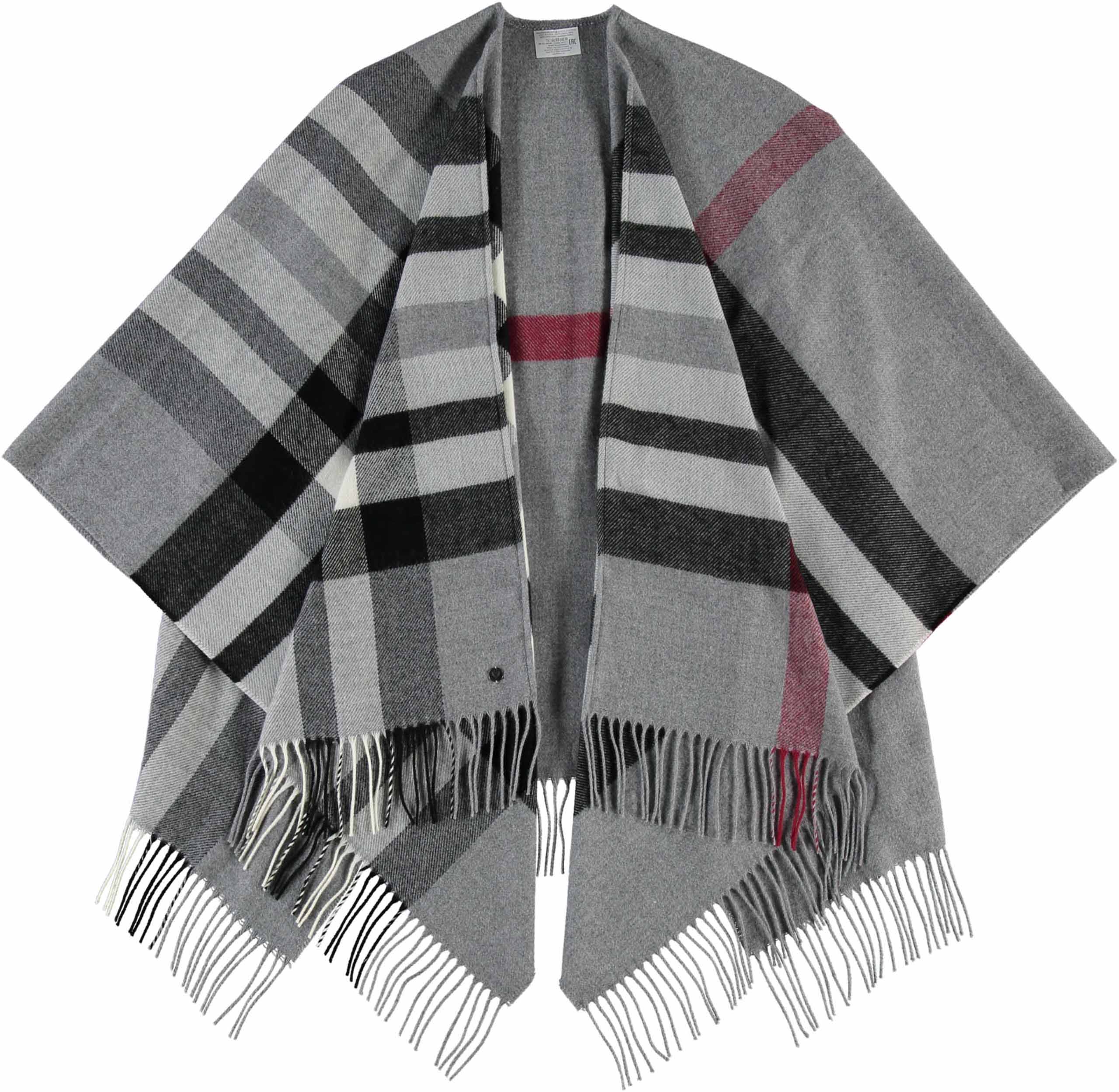 FRAAS Premium Plaid Woven Acrylic Ruana Shawl Wrap - Soft Lightweight Winter Scarf for Women - Perfect for Outdoor Activities, Travel & Office Wear