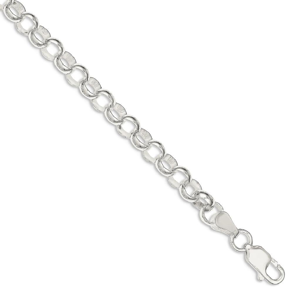 IceCarats 925 Sterling Silver 6mm Belcher Chain Bracelet 7.5 Inch - Elegant Jewelry for Women, Dainty Everyday Wear, Gift for Her, Perfect for Parties & Special Occasions