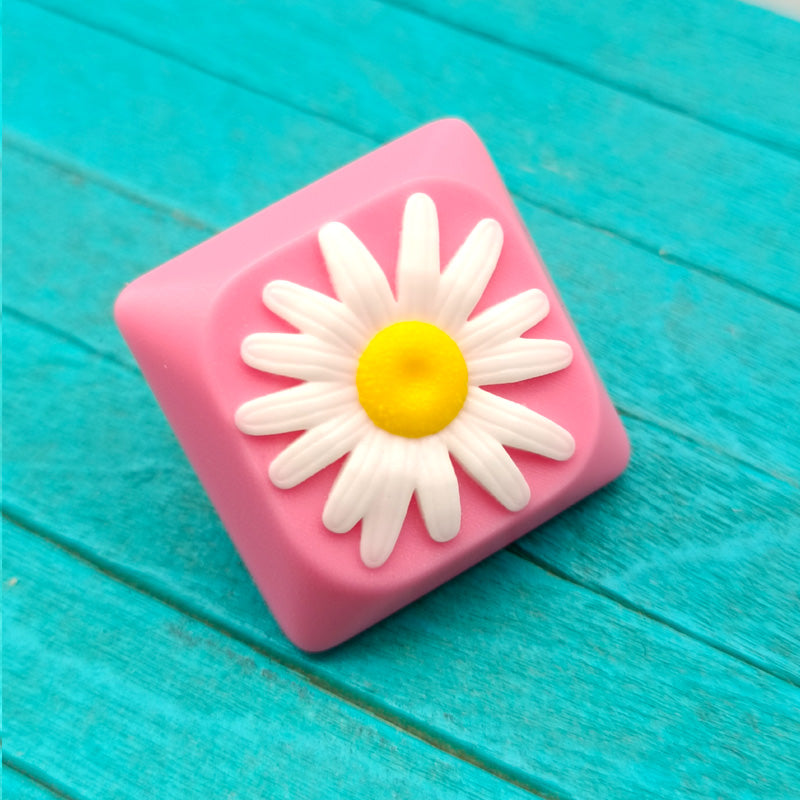 NuPhy Air Daisy Resin Keycap - Custom Personalized Mechanical Keyboard Keycap for Typing & Gaming - Perfect for Mechanical Keyboards, Custom Builds & Aesthetic PC Setups