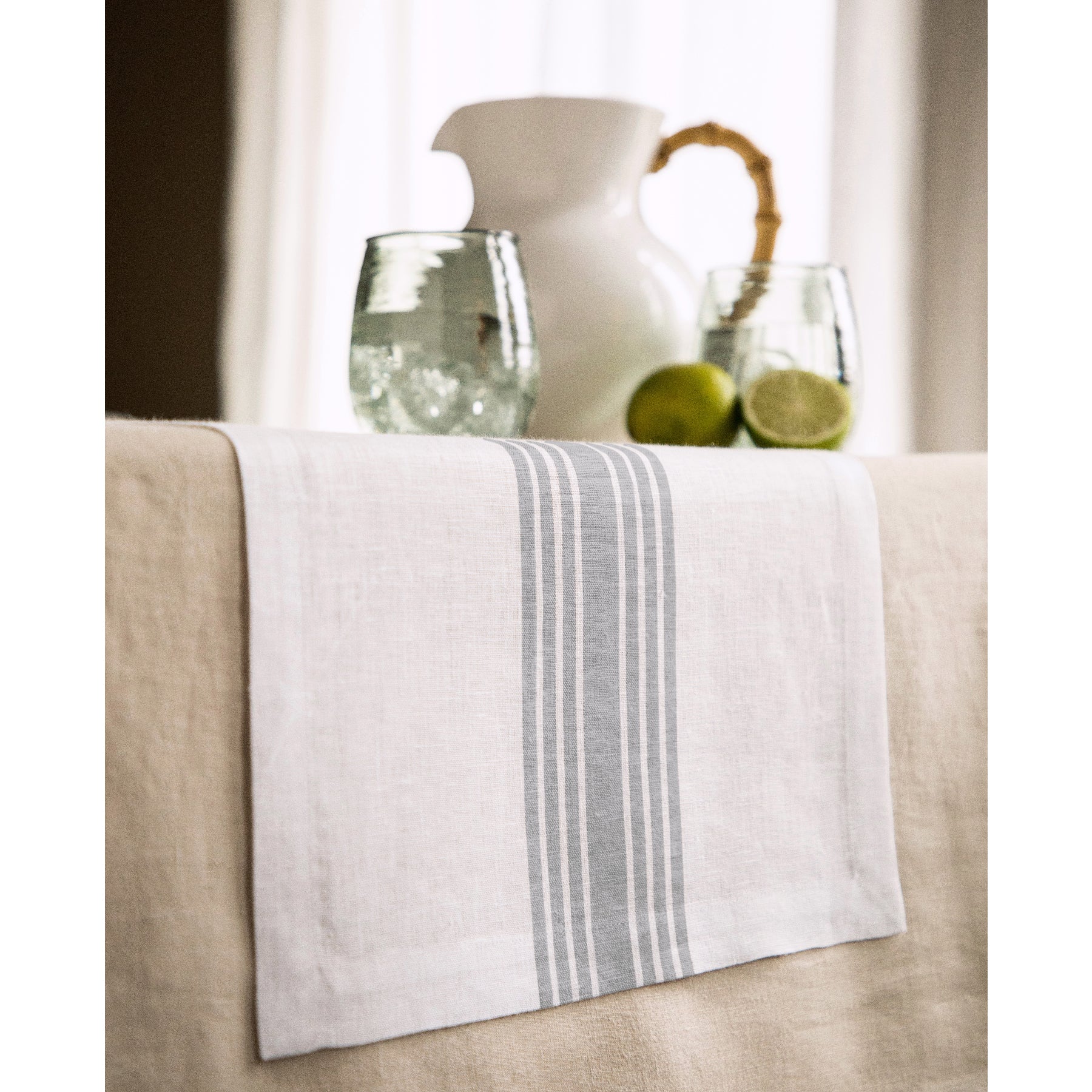 Rustic Farmhouse Table Runner for Dining Room Decor - Cotton Linen Tablecloth for Farmhouse Style, Weddings, and Holiday Decorations