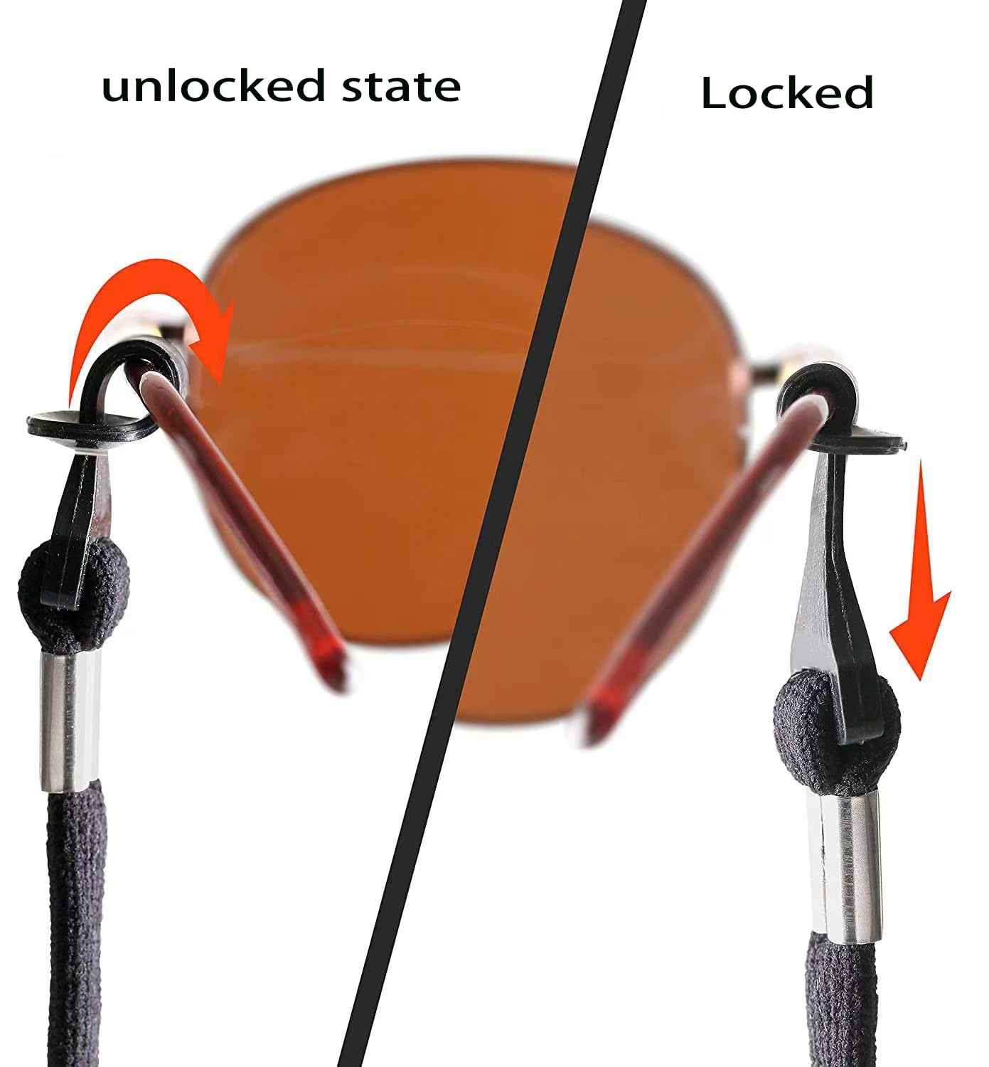 4PCS Adjustable Floating Eyeglass Straps - Anti-Slip Glasses Holder for Sports, Swimming, Running & Outdoor Activities