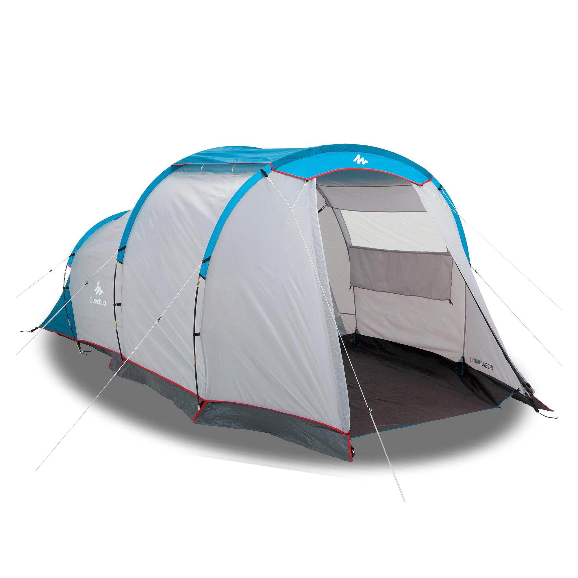 Quechua Arpenaz 4-Person Family Camping Tent - Waterproof & Lightweight for Outdoor Adventures | Perfect for Hiking, Backpacking, and Family Camping Trips