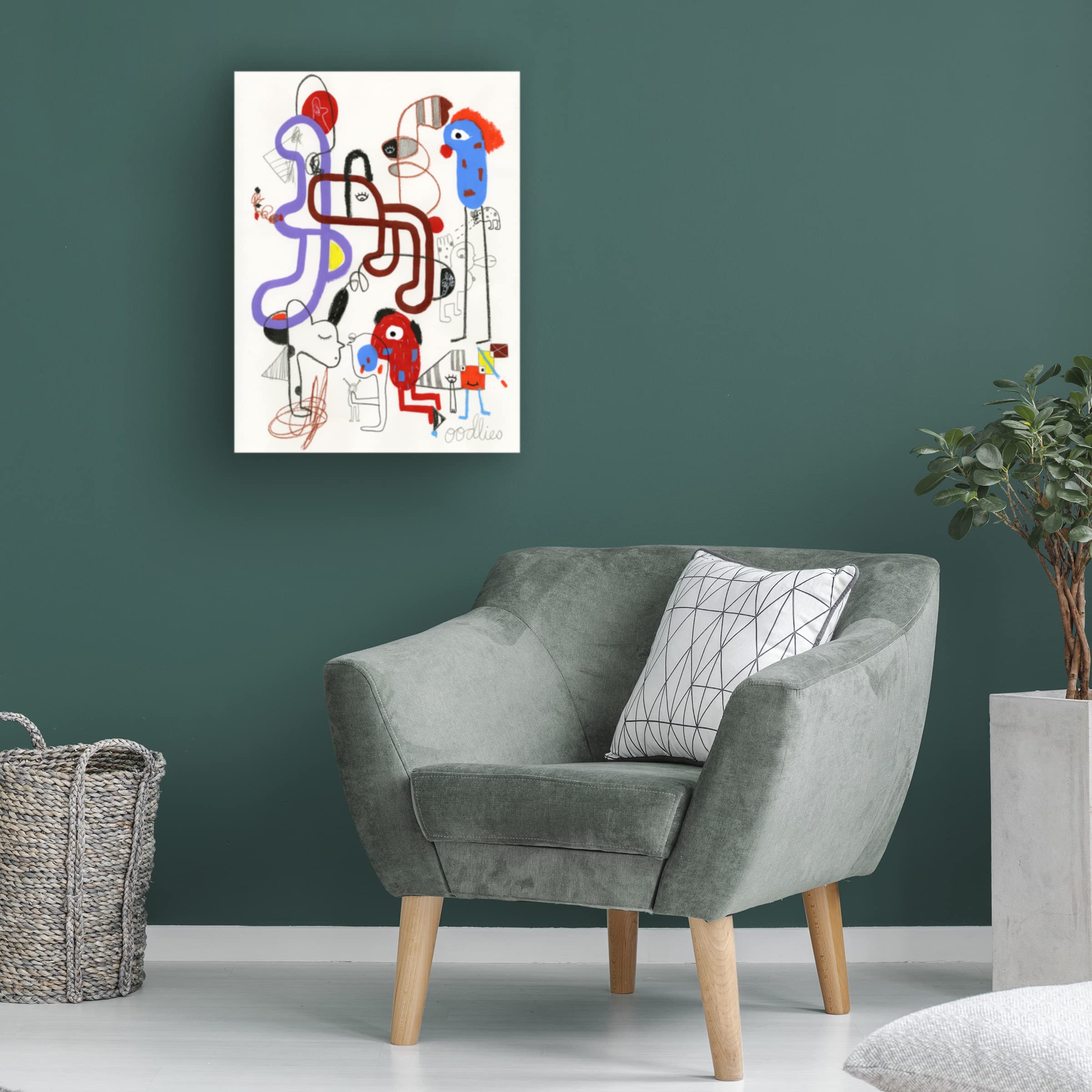 Trademark Fine Art 'Patch Adams' Canvas Art by Oodlies - Premium Wall Decor for Living Room, Bedroom & Office