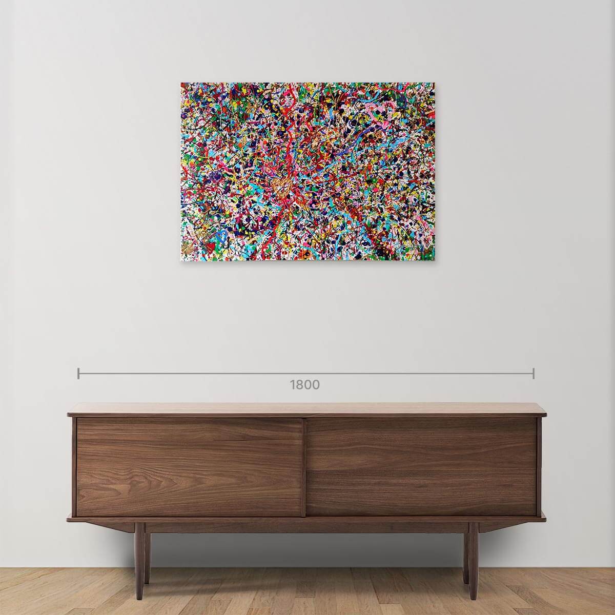 Heartbeat Acrylic Painting on Canvas - Modern Wall Art for Home, Office & Gift Giving