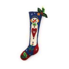 5.5 Inch Blue Snowman Handcrafted Felt Christmas Ornament - Perfect for Holiday Tree Decorations, Gift Giving & Winter Home Decor