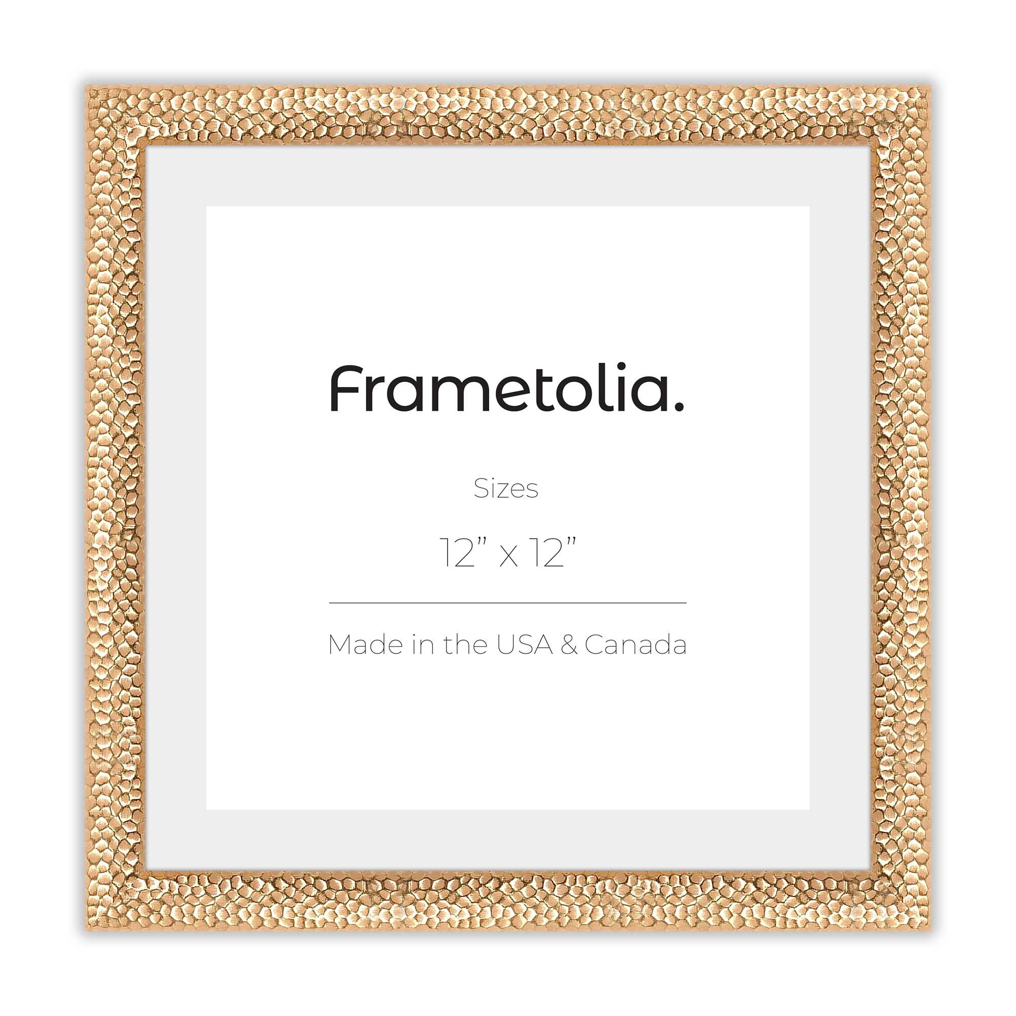 Custom Printed Hammered Gold Picture Frame - Elegant Wall Decor for Living Room, Bedroom & Office