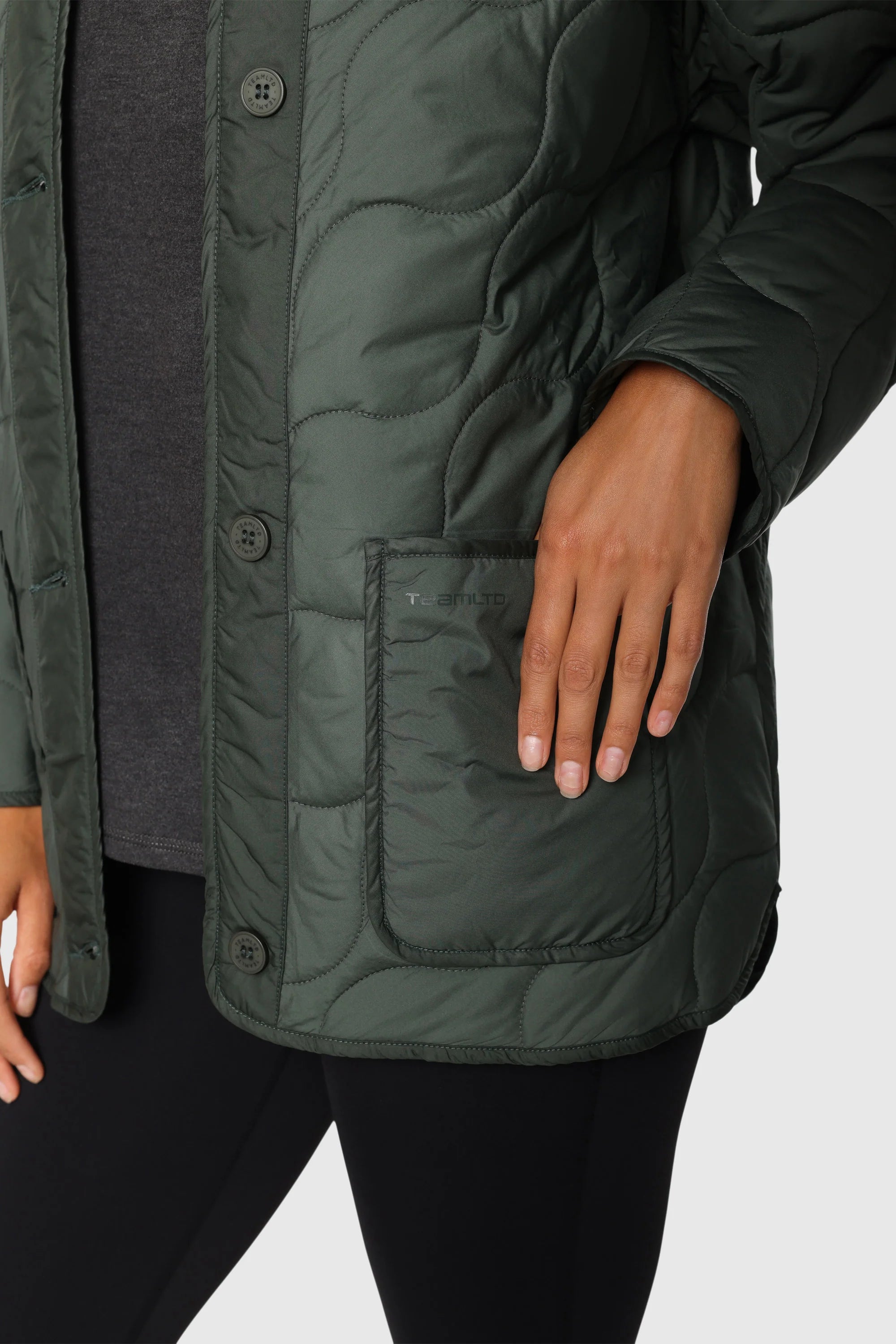 Quilted Jacket for Women - Lightweight Green Puffer Coat with Warm Filling, Water-Resistant Outdoor Winter Jacket - Perfect for Hiking, Skiing & Cold Weather Fashion