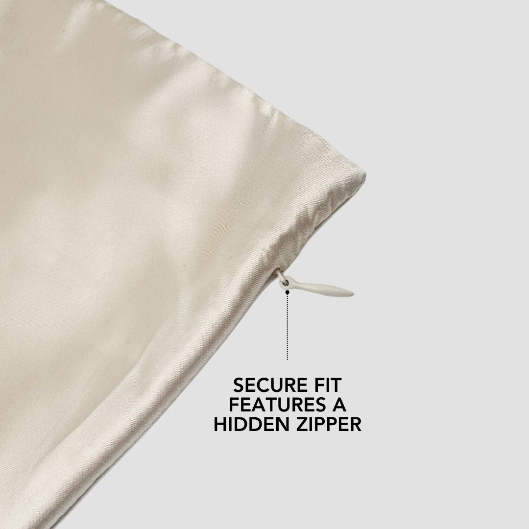 Silk Satin Pillowcase for Hair Protection - Anti-Frizz & Smooth Hair Care - Perfect for Sleeping, Travel & Home Use