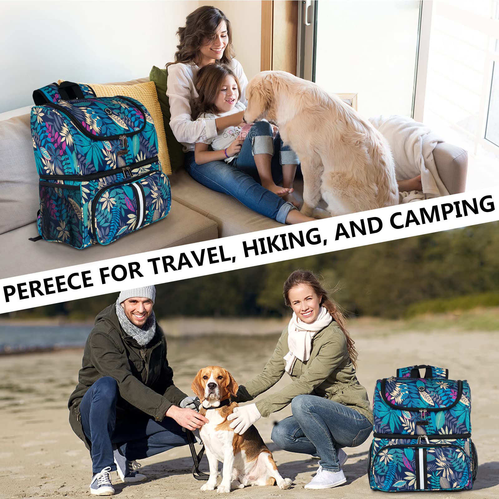 BAGLHER Pet Travel Backpack with Bowls - Durable Double-Layer for Dogs & Cats - Perfect for Hiking & Air Travel