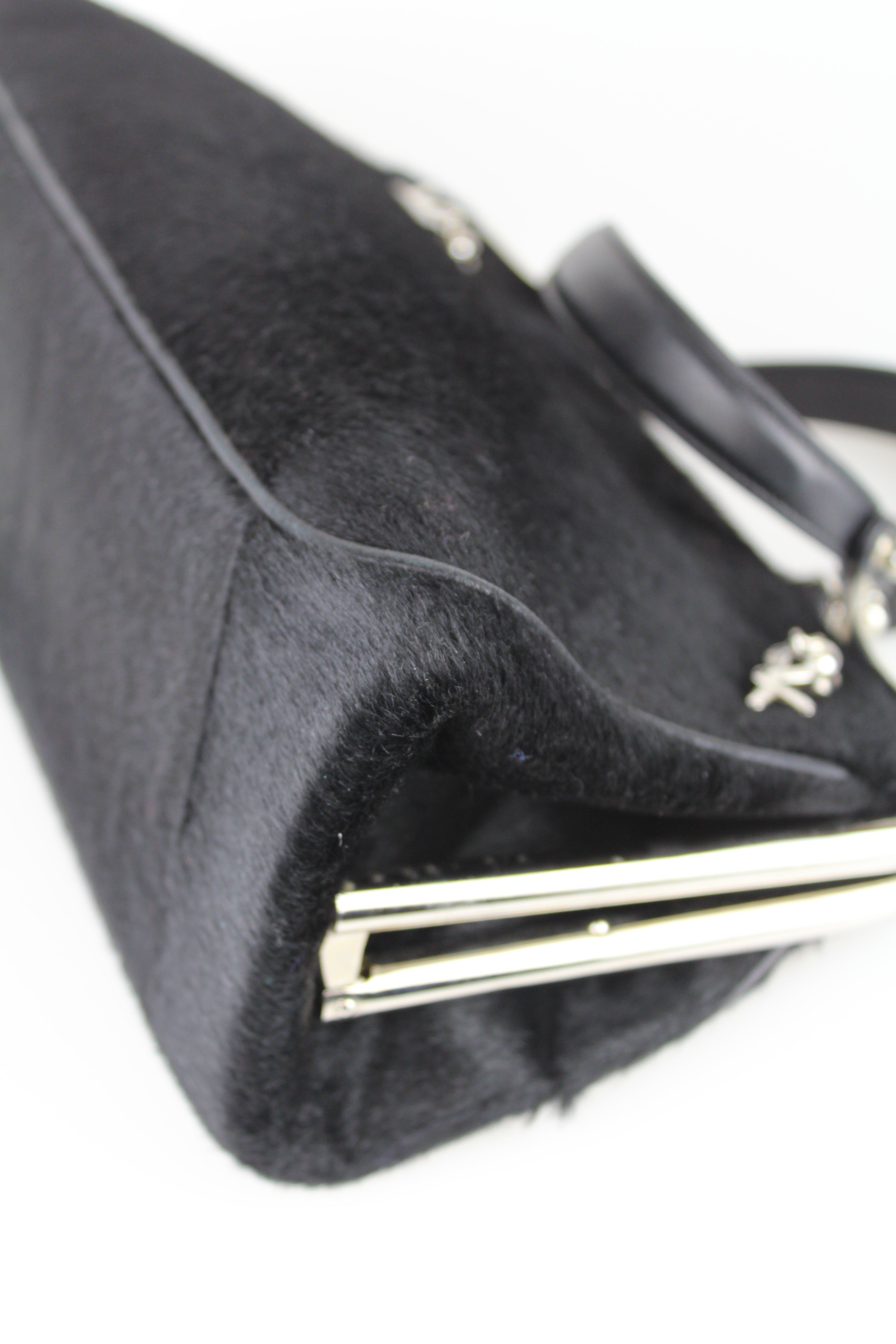 Roberta di Camerino Doctor Bag in Black Cavallino Leather - Stylish Women's Handbag for Work, Travel & Everyday Use